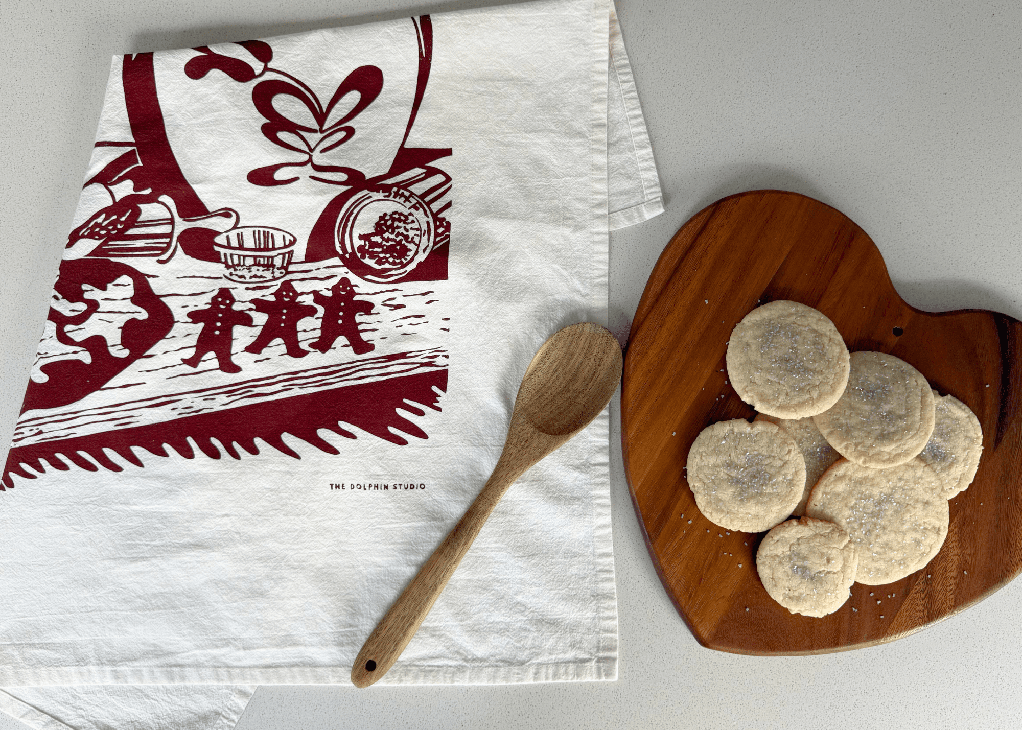 Tea Towel/Kitchen Towel - Gingerbread - The Dolphin Studio