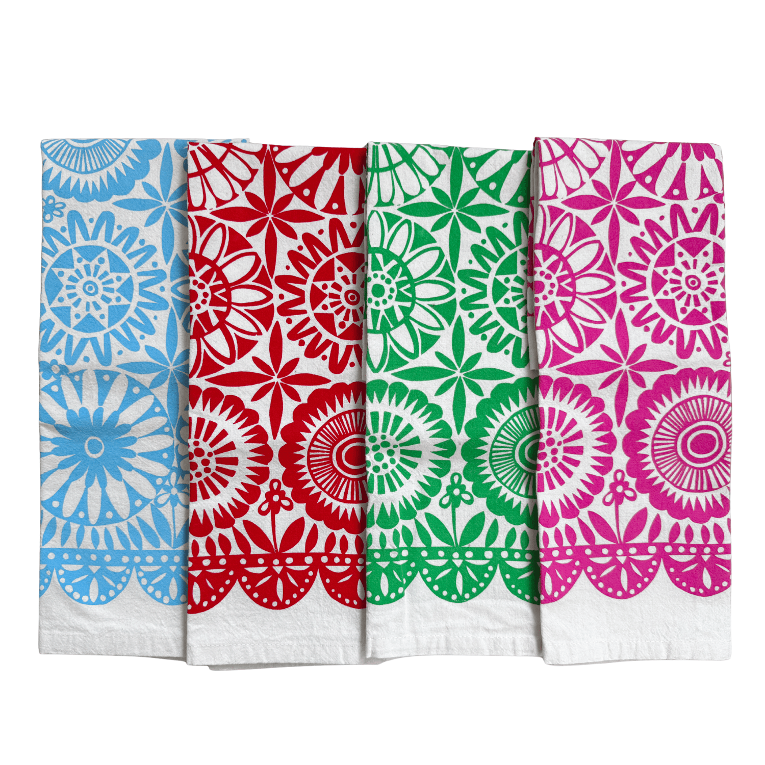 Jardín de Flores - Napkins - Set of 4 - mixed brights - The Dolphin Studio