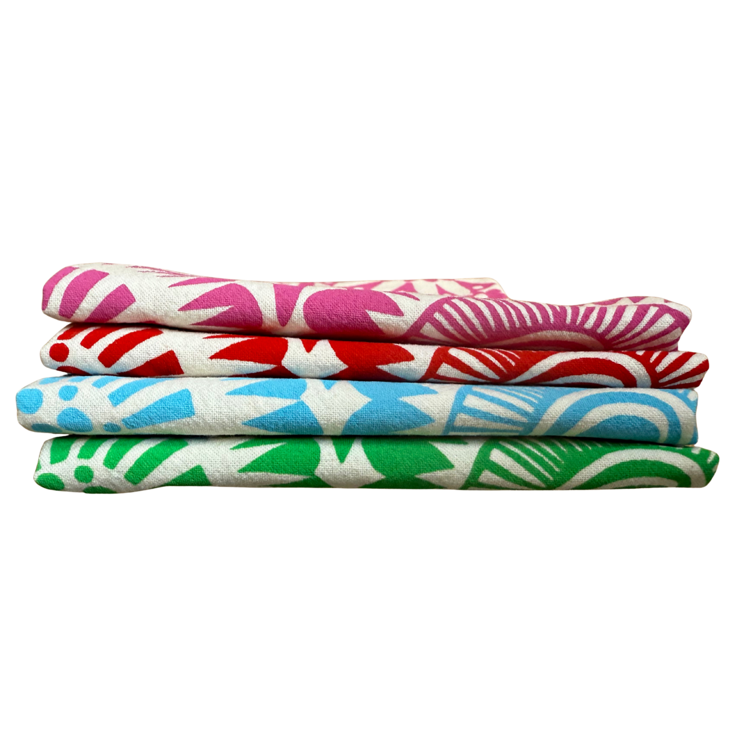 Jardín de Flores - Napkins - Set of 4 - mixed brights - The Dolphin Studio