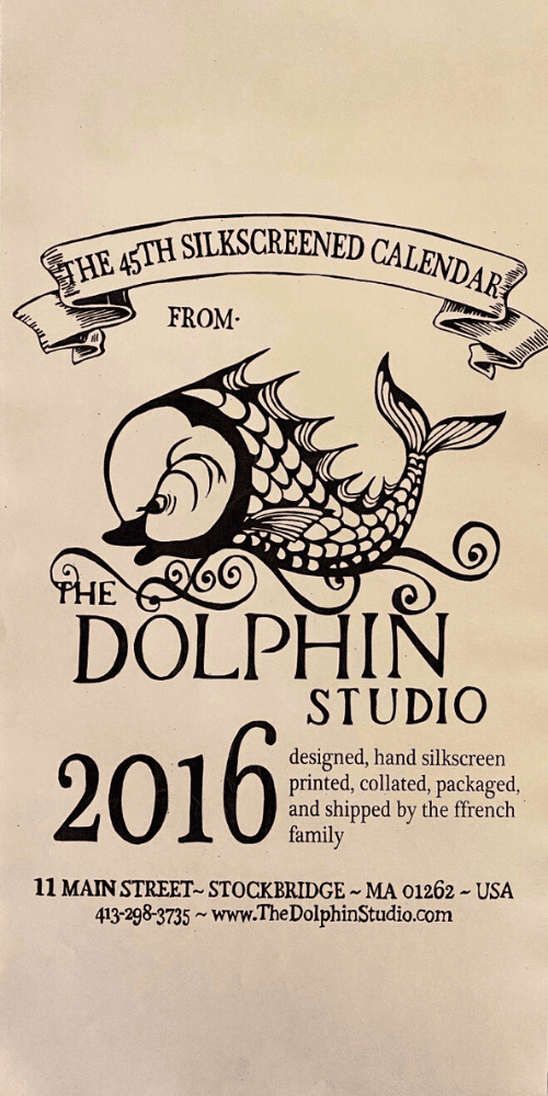 2016 Dolphin Studio Calendar Archive Print - The Dolphin Studio