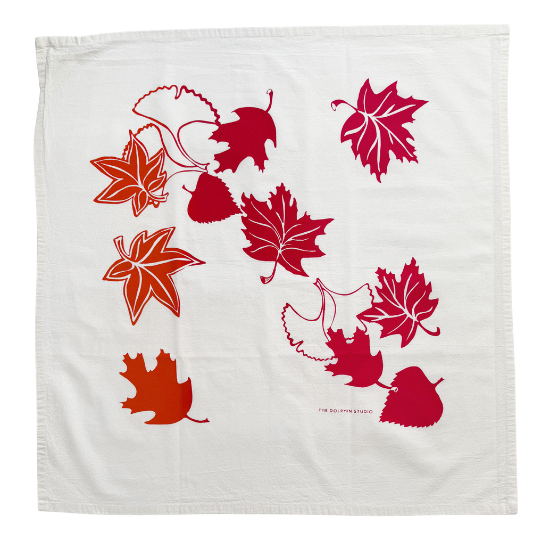Tea Towel/Kitchen Towel/Dishcloth - Falling Leaves