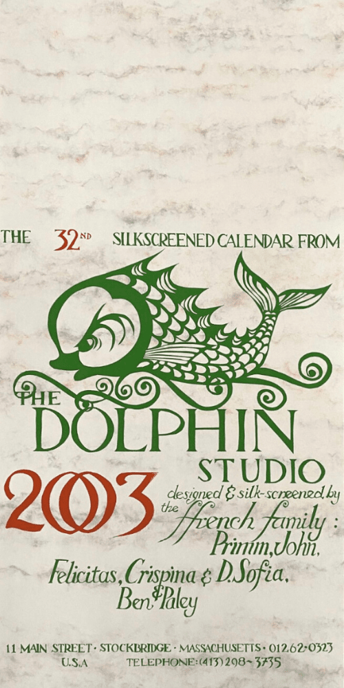 2003 Dolphin Studio Calendar Archive Print - The Dolphin Studio