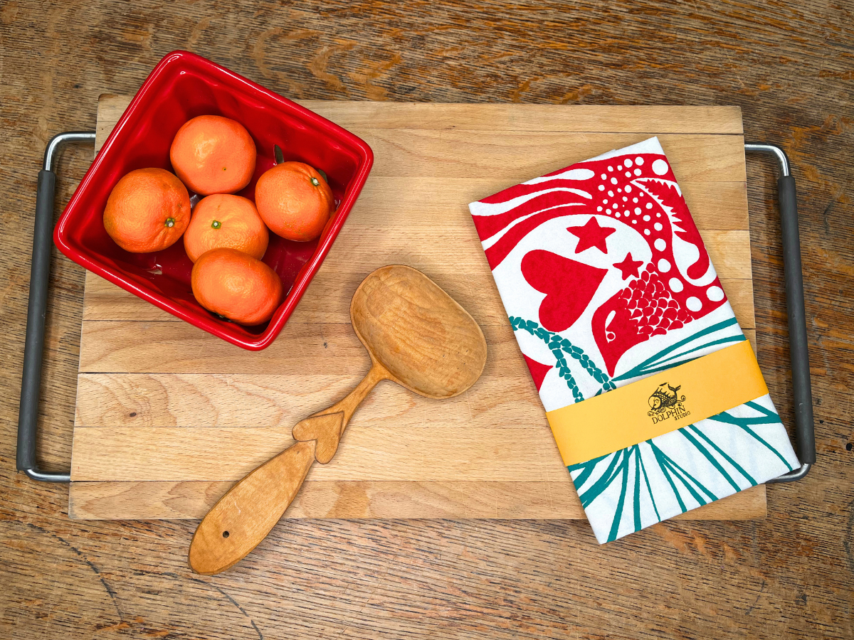 SALE - Holiday Doves Flour Sack Kitchen Towel (Single)