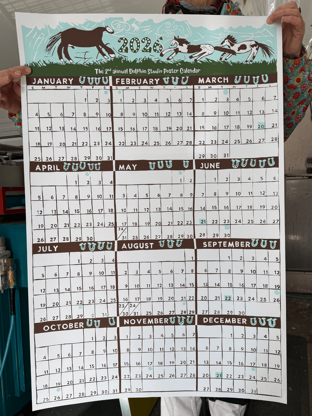 2026 Dolphin Studio Poster Calendar - The Dolphin Studio