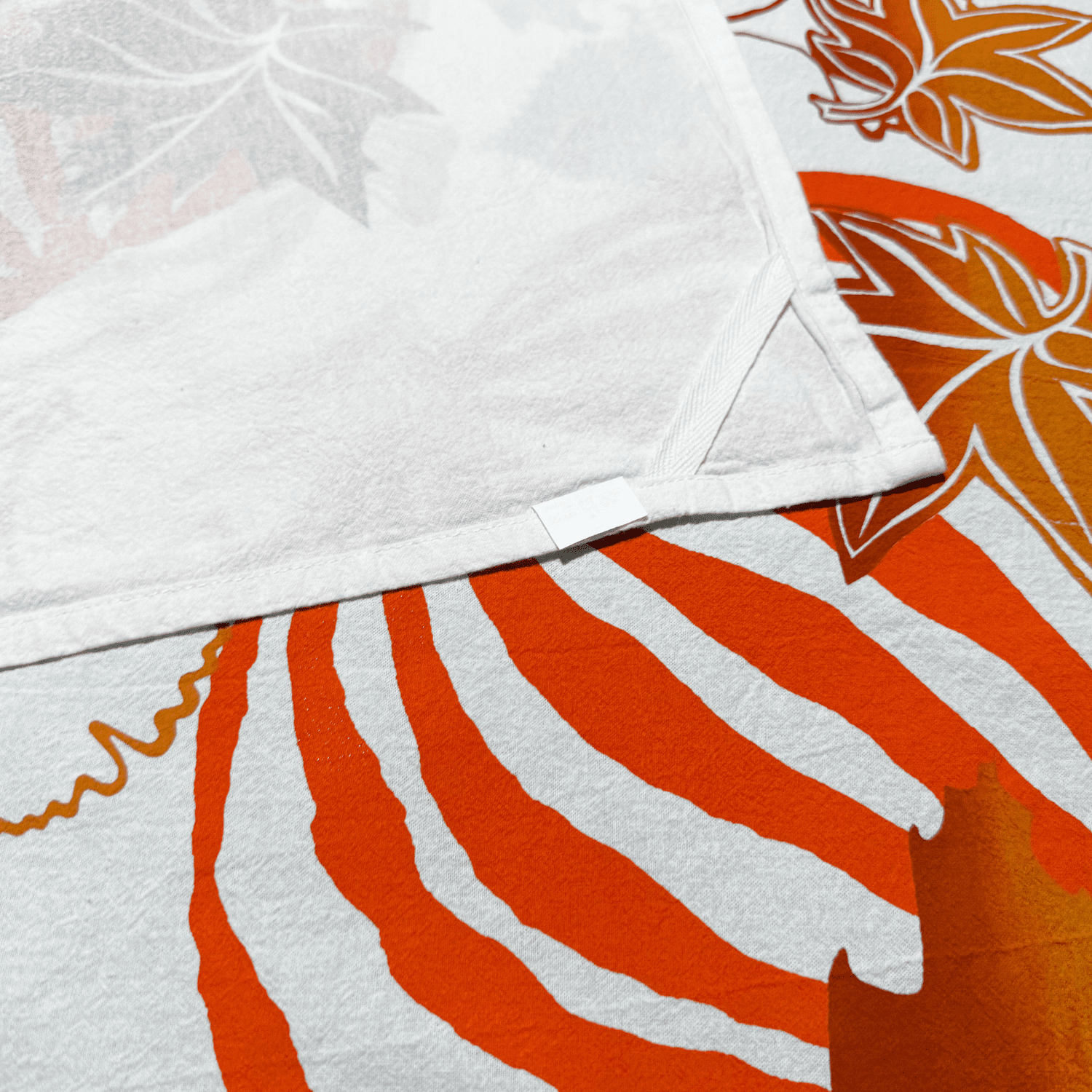 Tea Towel/Kitchen Towel/Dishcloth - Pumpkins and Leaves - The Dolphin Studio