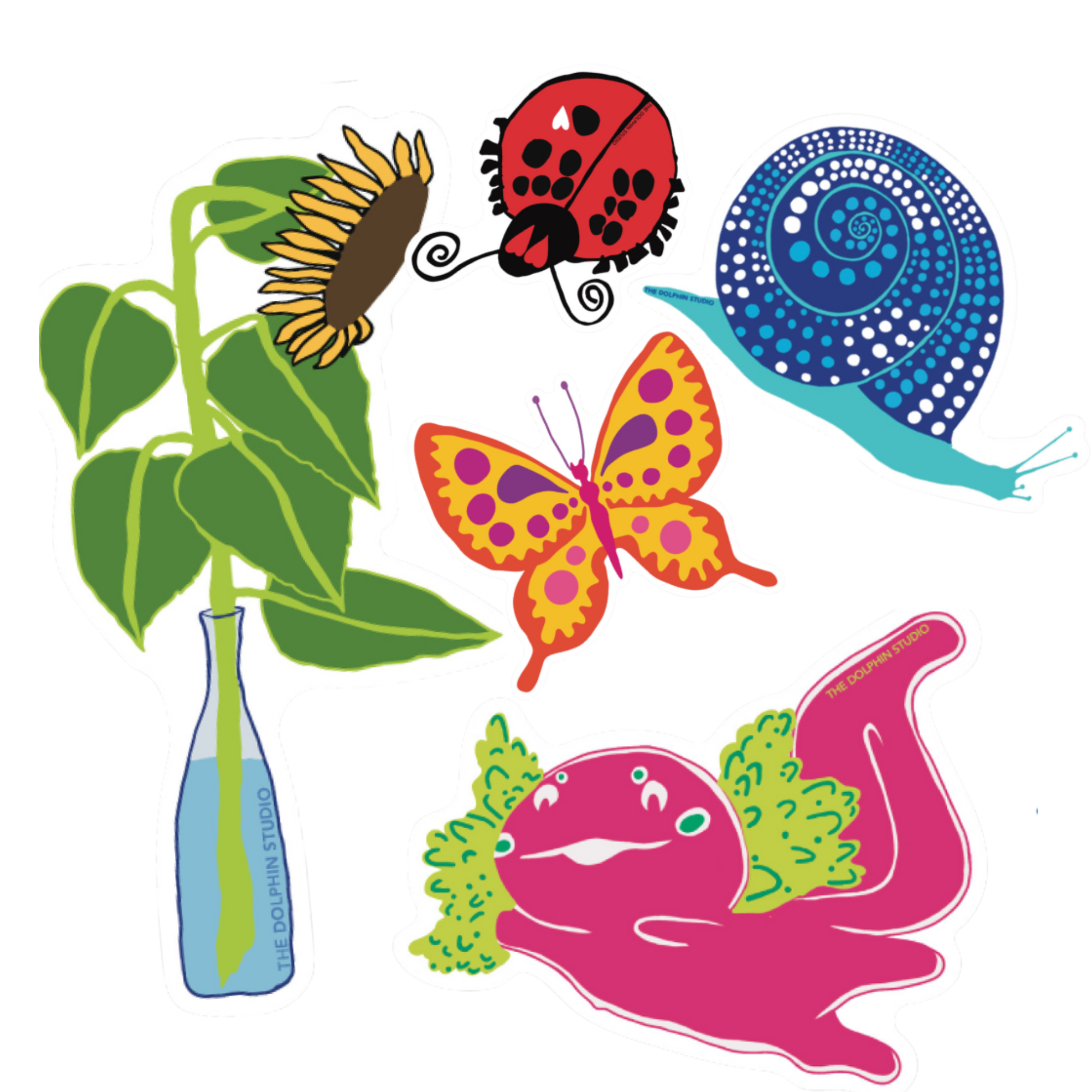 Dolphin Studio Stickers - Choose from 5 Designs