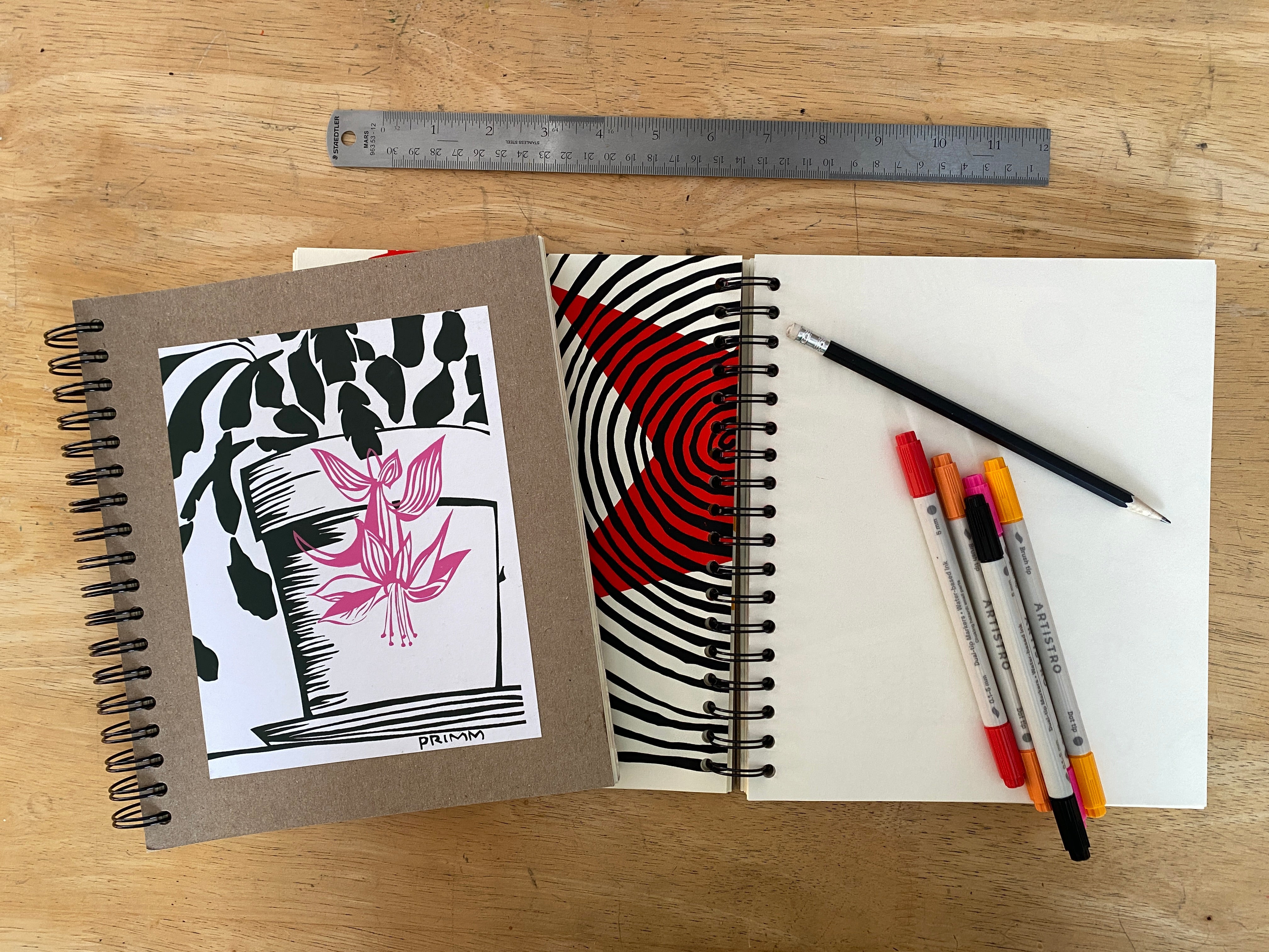 Blooming Cactus Dolphin Doodle Journals