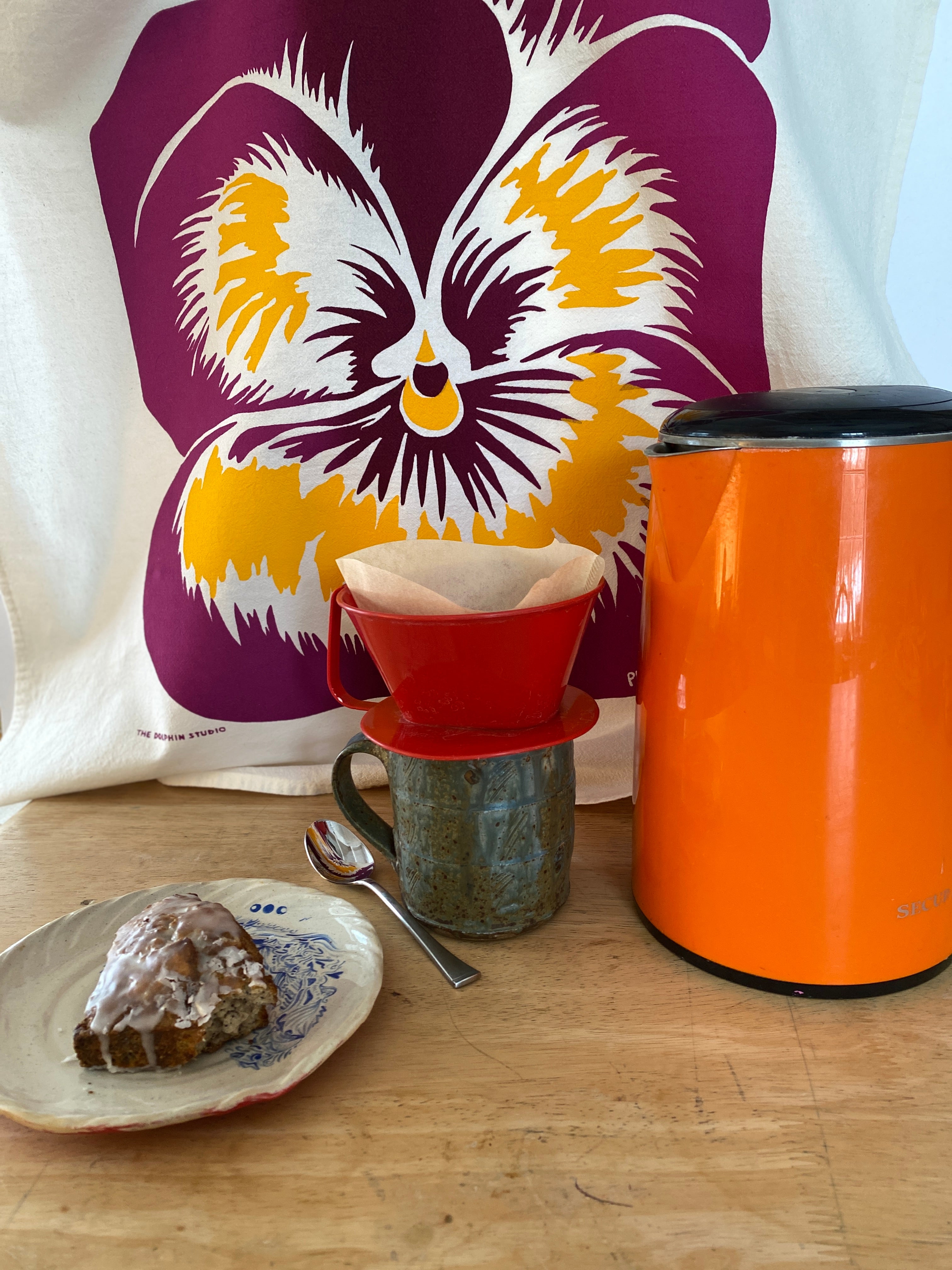 Pretty as a Pansy ~ Flour Sack Tea Towel