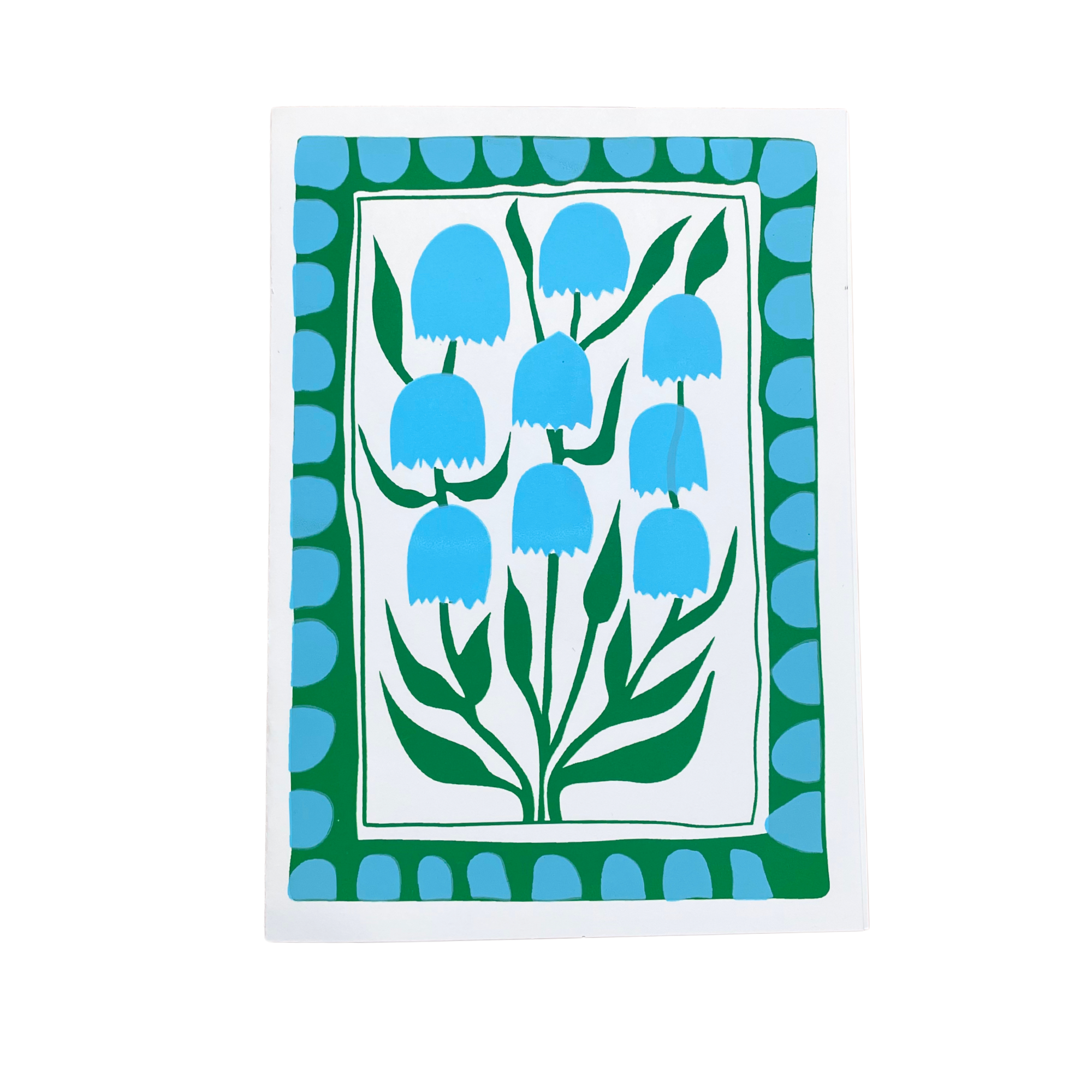 Blue and Green Flower Cards