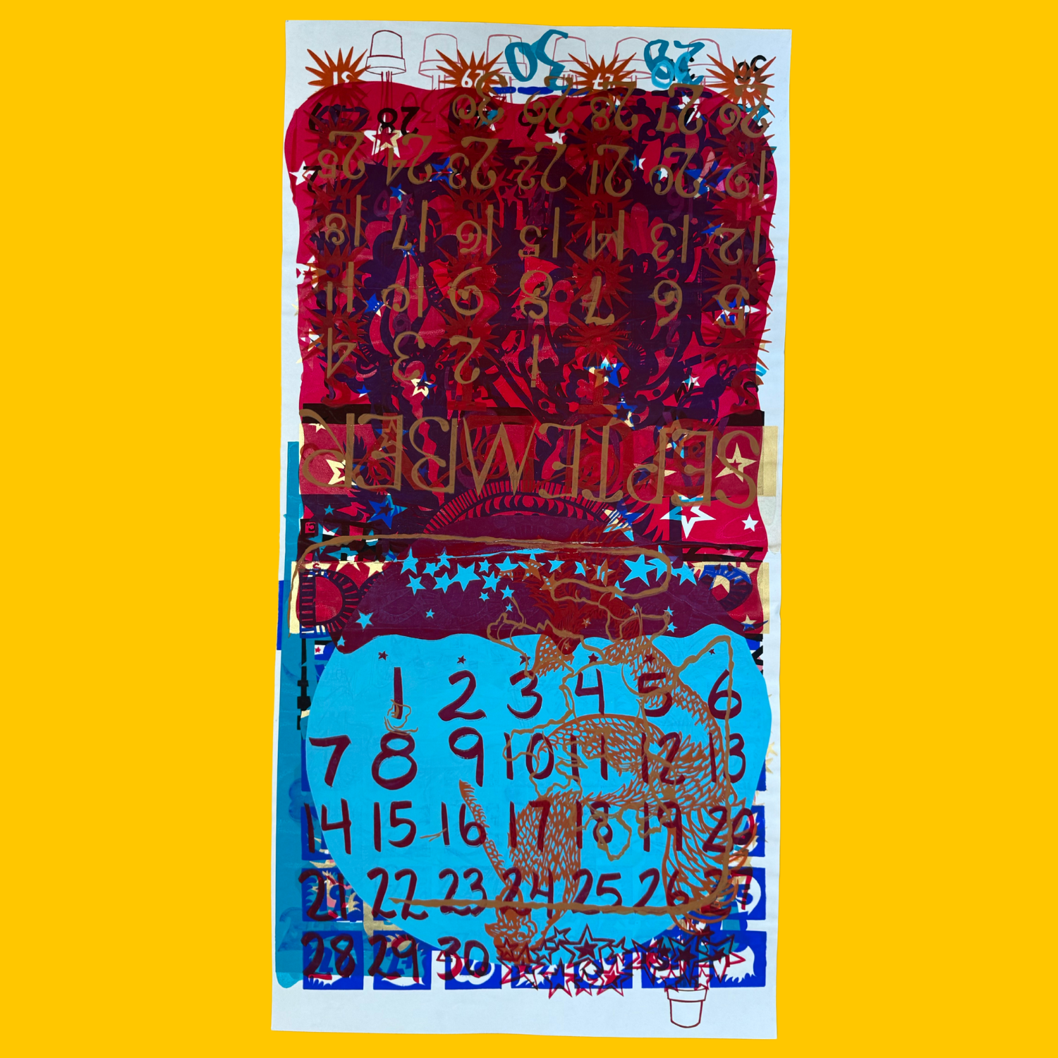 SALE - Layered Monoprint