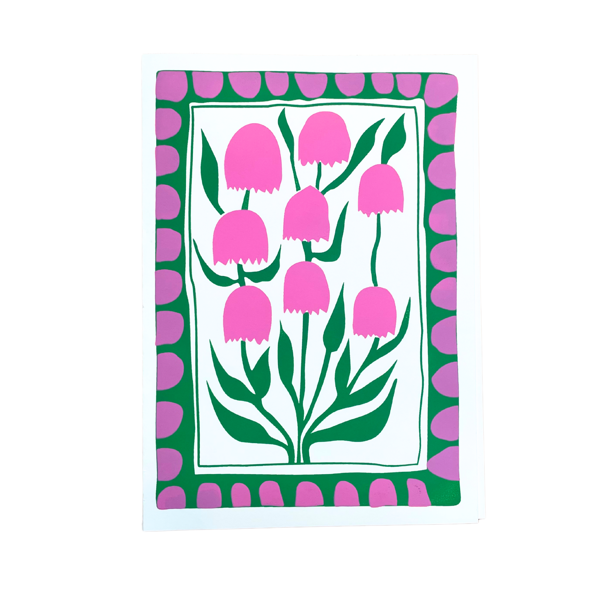 Pink and Green Flower Cards