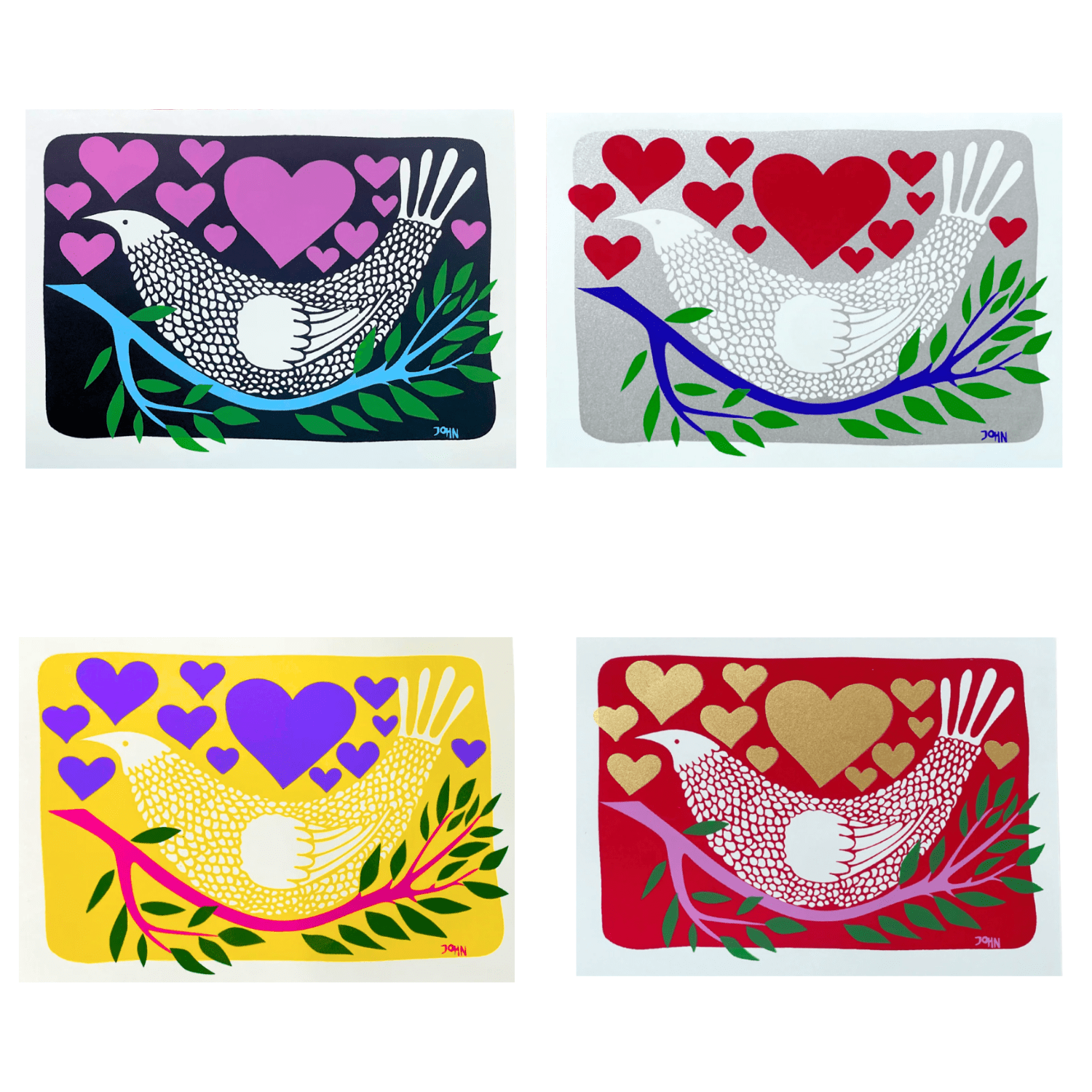 Lovely Dove on a Branch - The Dolphin Studio