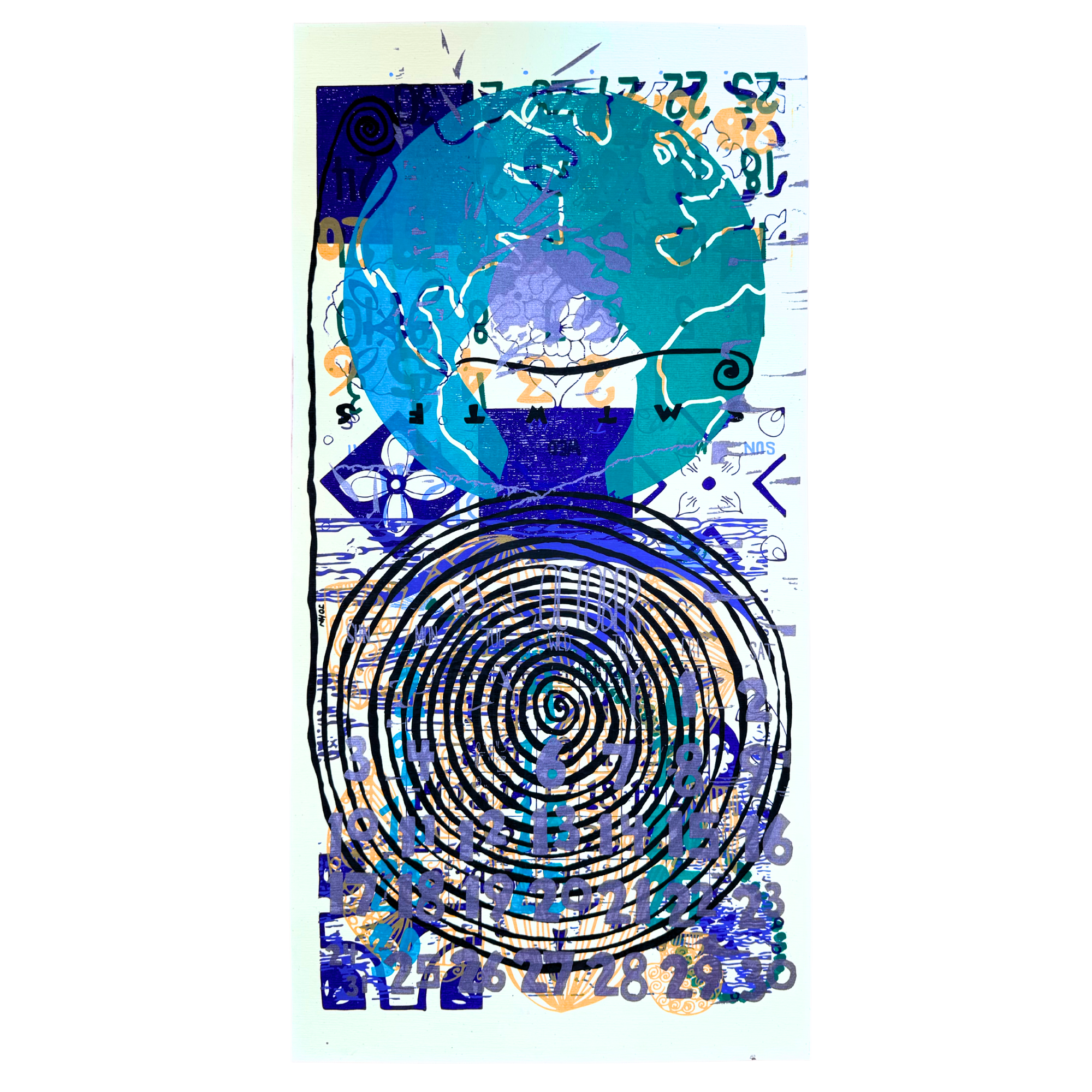 SALE - Layered Monoprint