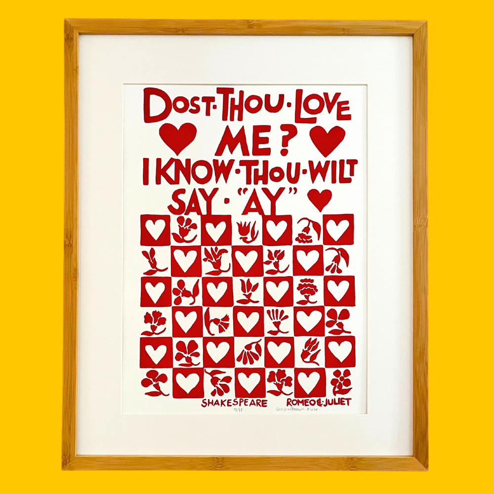 SALE Dost Thou Love Me? - John ffrench Silkscreen Print