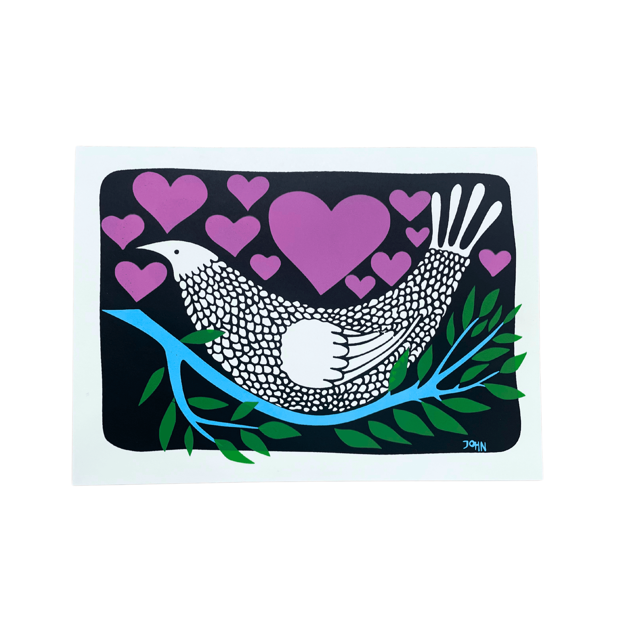 Black Lovely Dove on a Branch - The Dolphin Studio