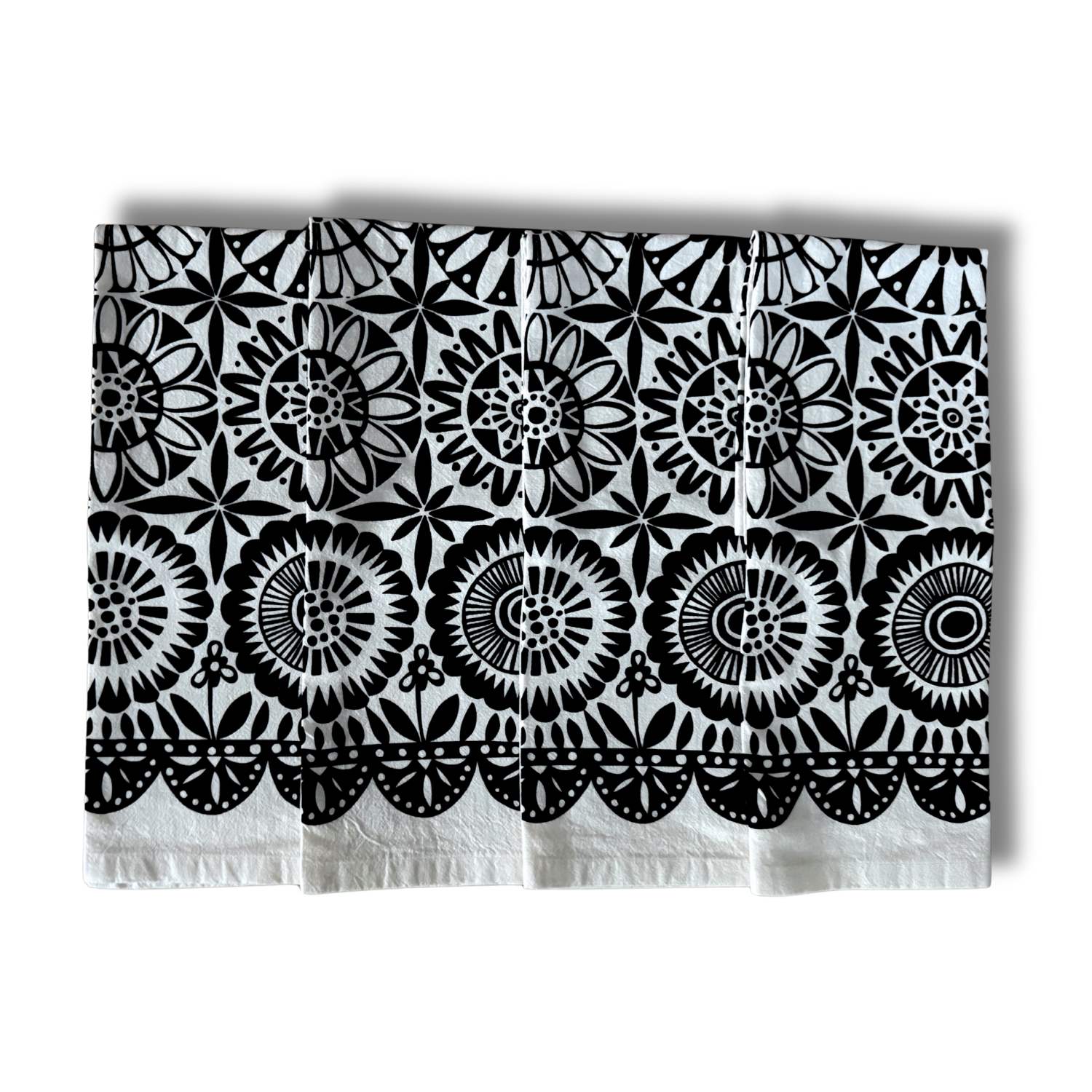 Jardín de Flores - Napkins - Set of 4 - black