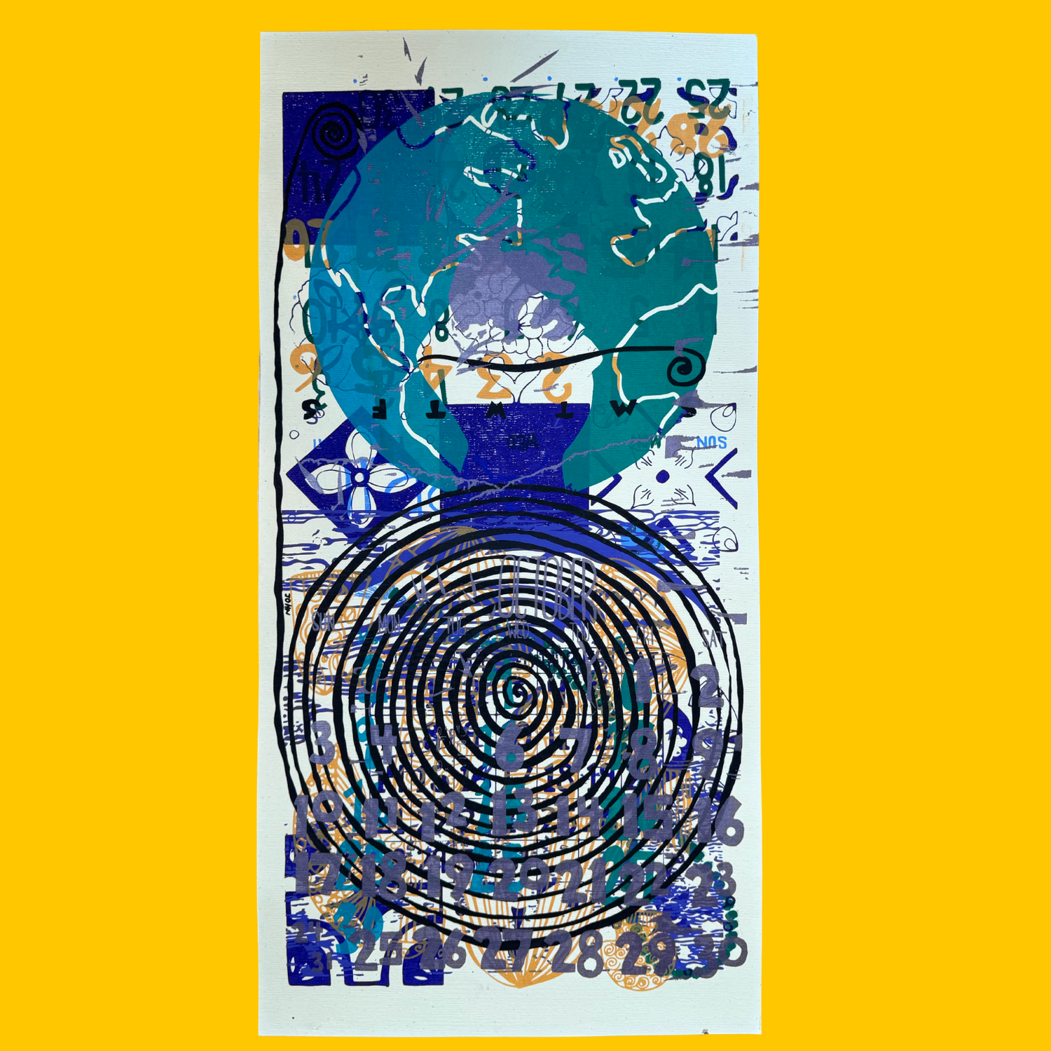 SALE - Layered Monoprint