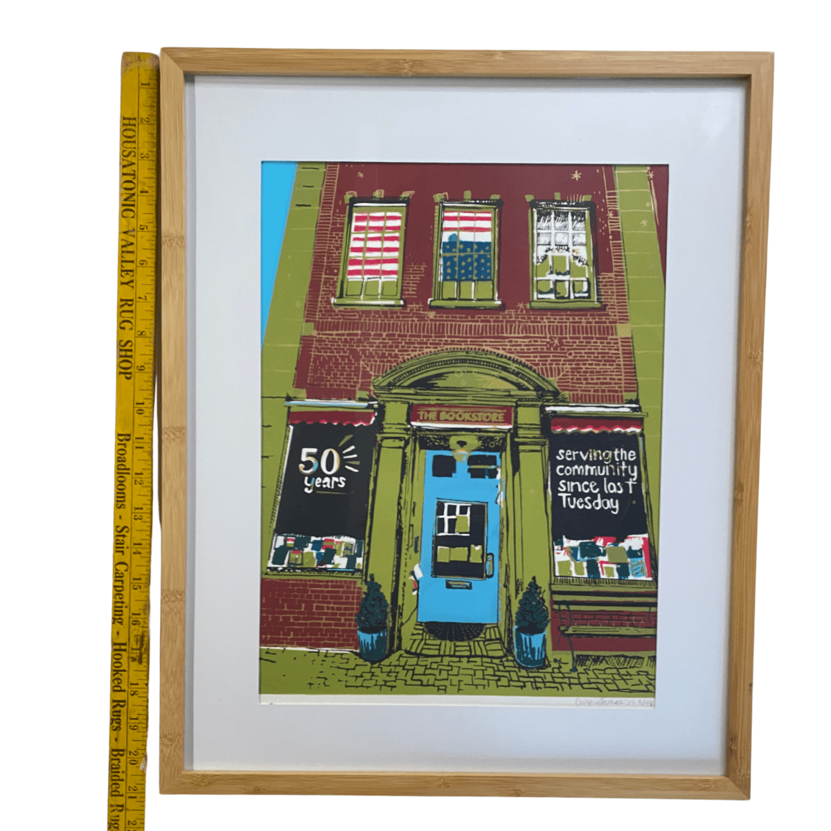 Framed Print - The Bookstore in Lenox - The Dolphin Studio