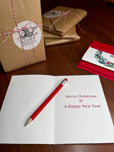 Tree Cards - With Hand Printed Message or Blank (Pack of 10)
