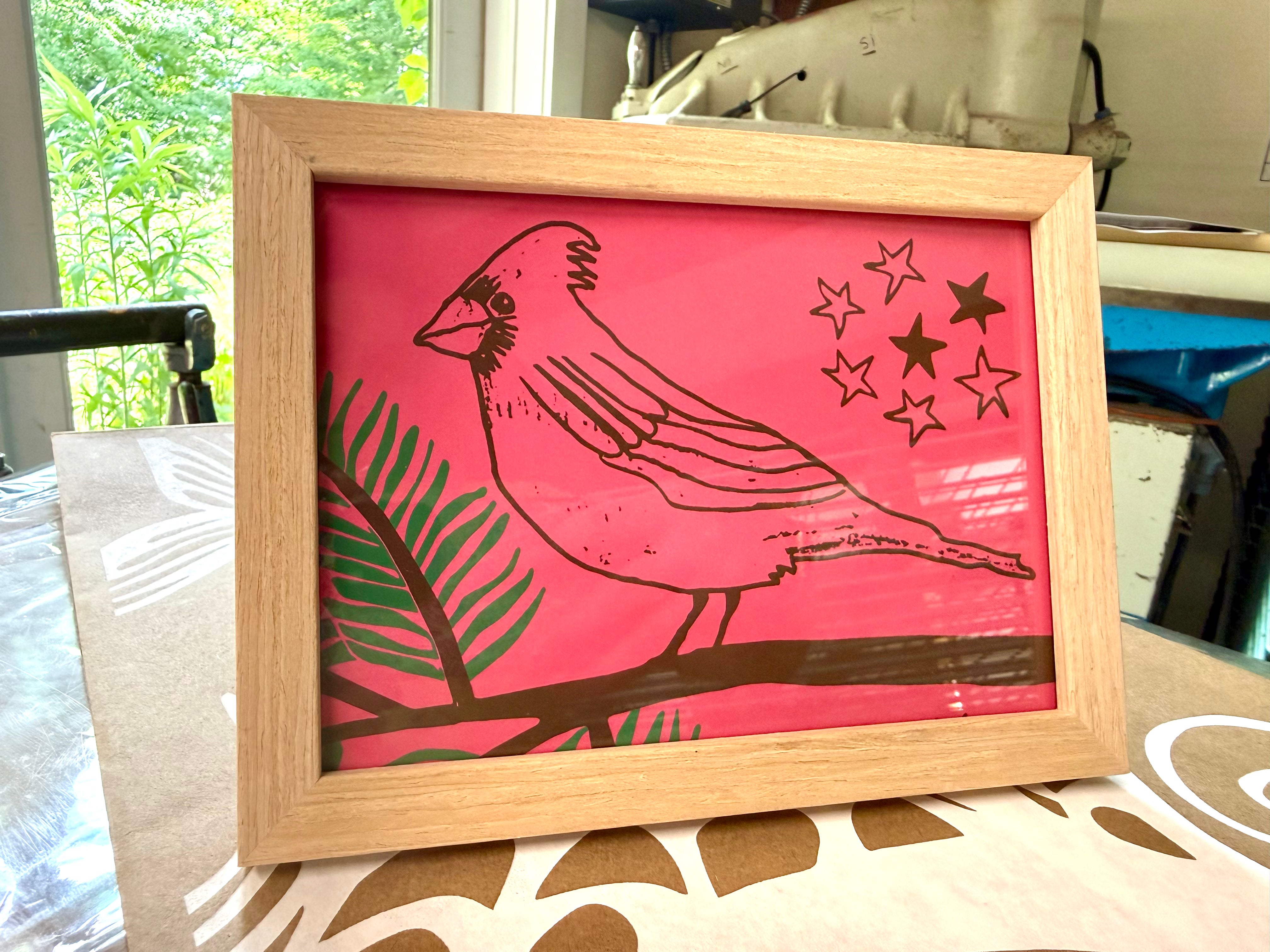 One-of-a-Kind Framed Cardinal Print