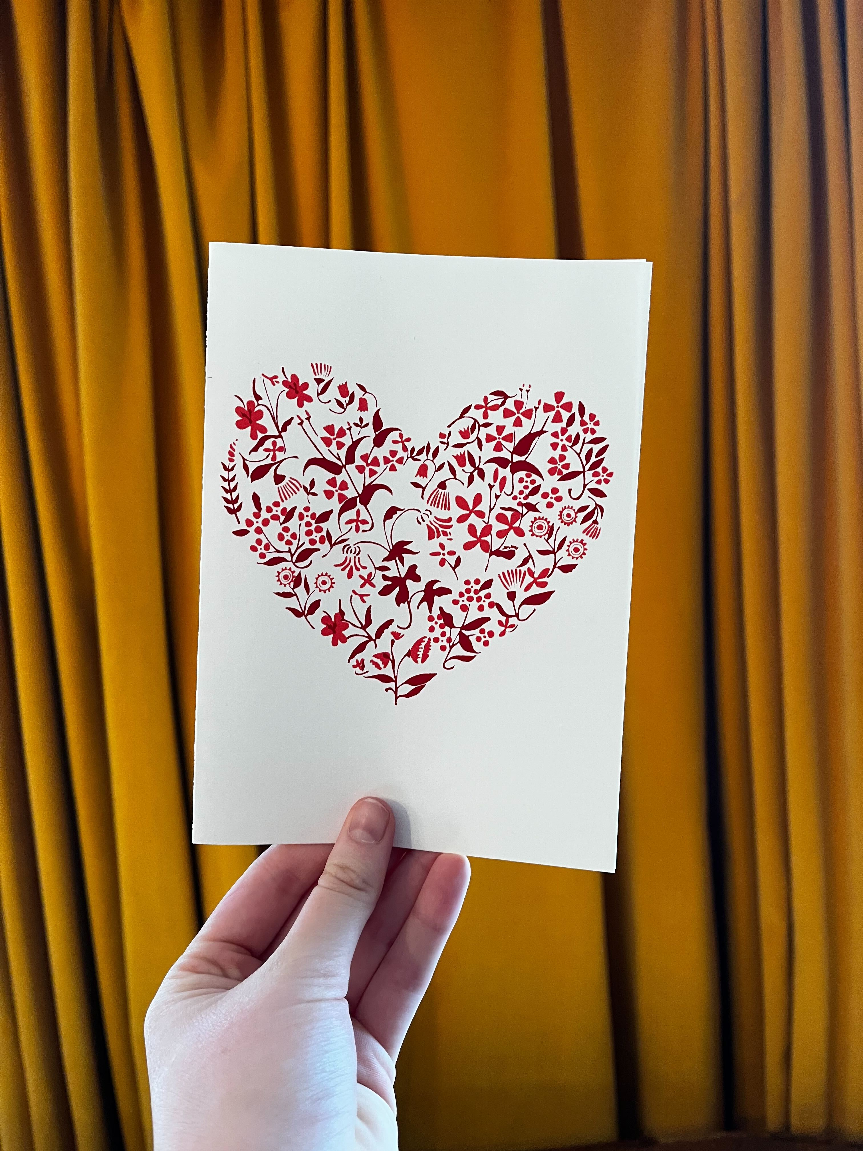 Greeting Cards - FLORAL HEARTS (Pack of 10)