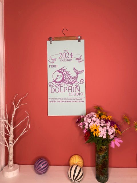 Dolphin Studio Calendar Hanger with Clips - The Dolphin Studio