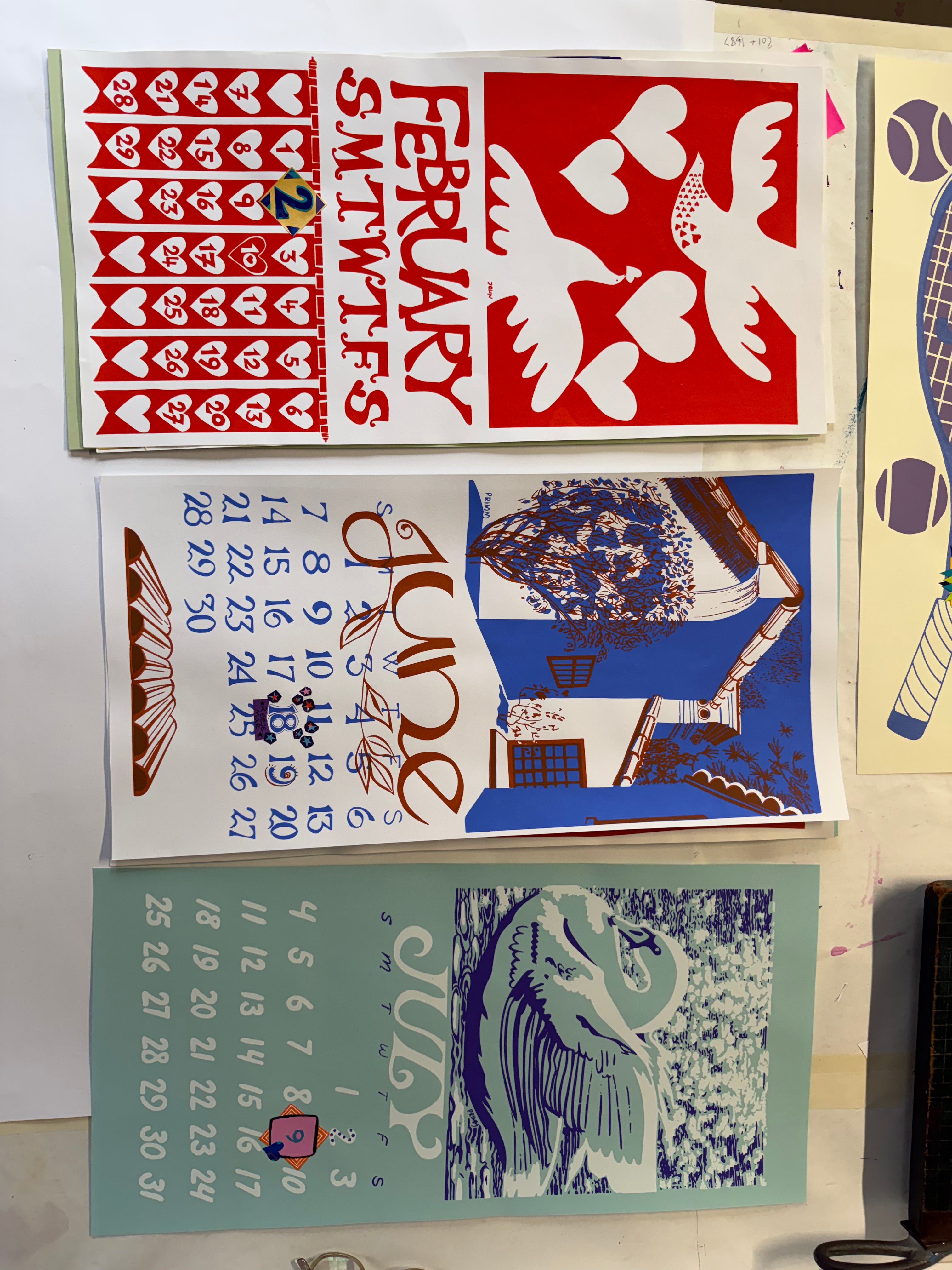 Hand Embellished Date for Dolphin Studio Archive Prints