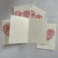 Greeting Cards - FLORAL HEARTS Blank Inside (Pack of 10)