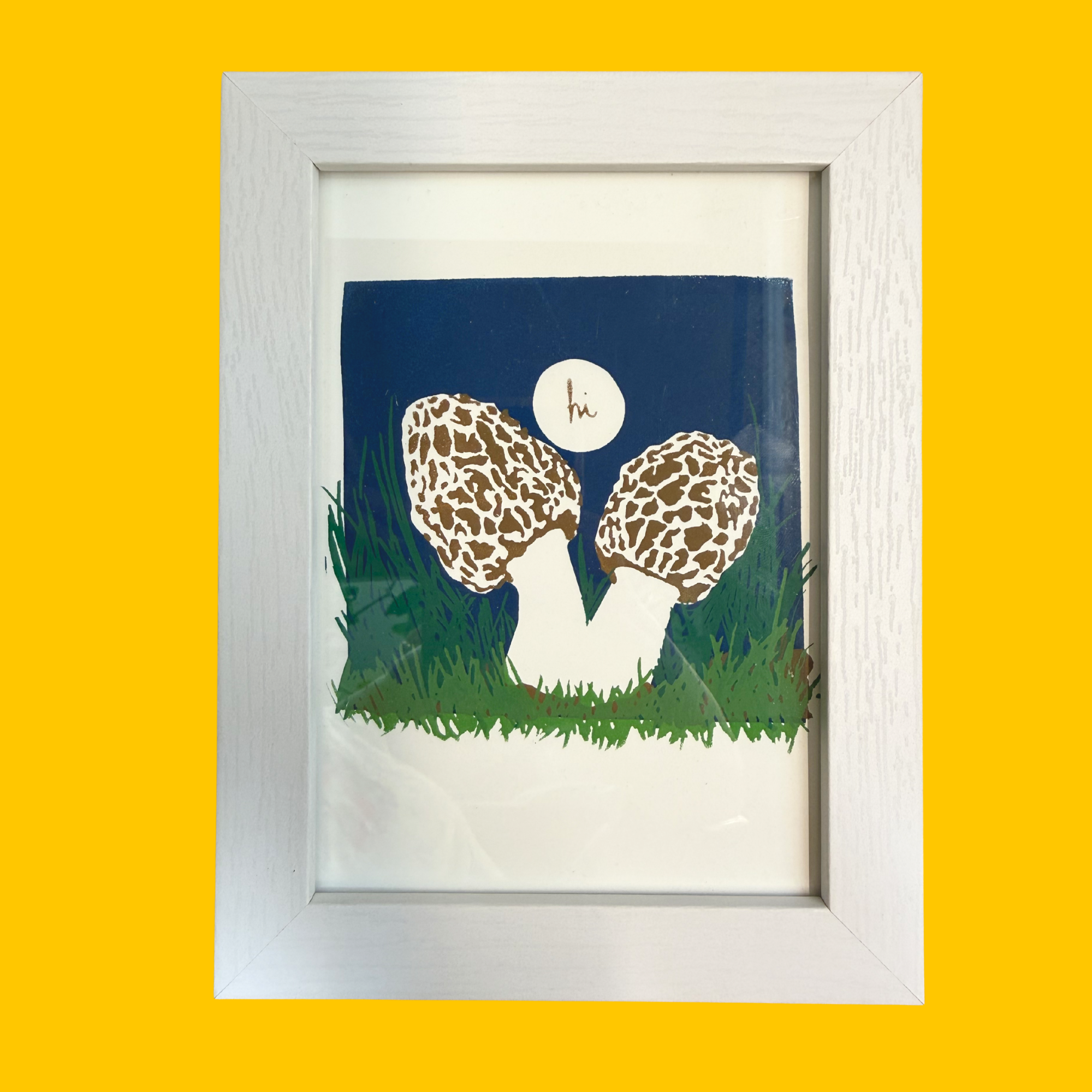 Framed Mushrooms Print