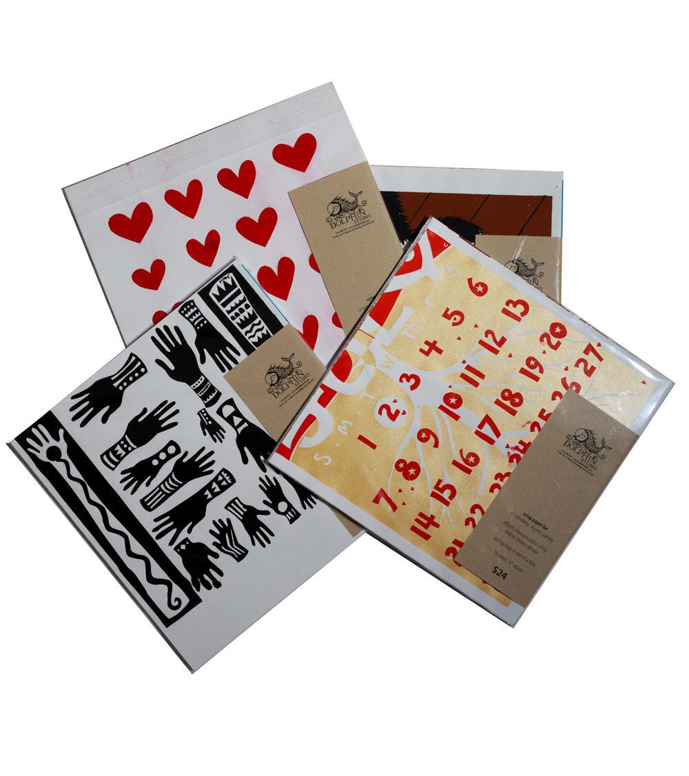 Silkscreen Printed - Origami Craft Paper - The Dolphin Studio