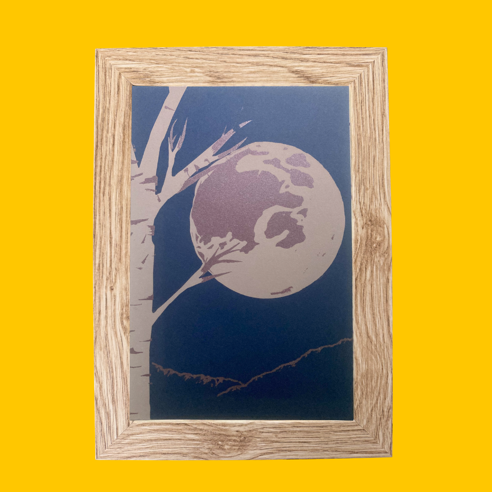 One-of-a-Kind Framed Moon Print