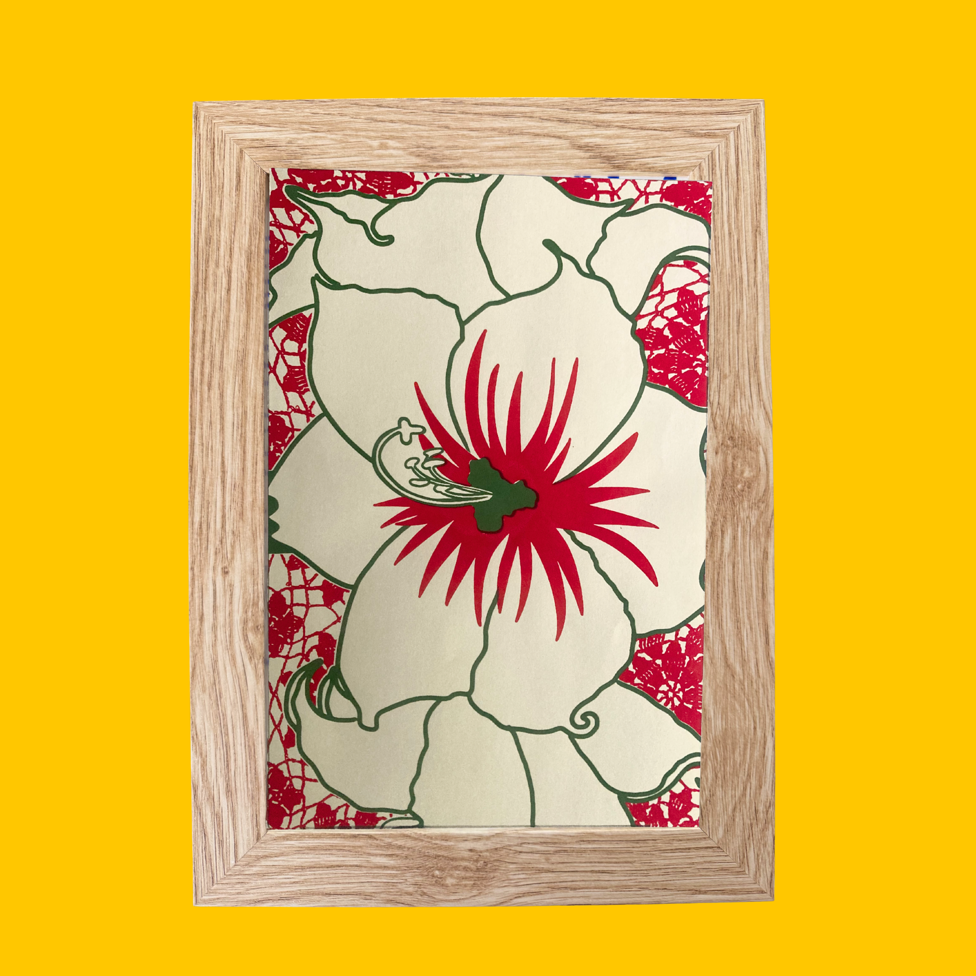 One-of-a-Kind Framed Amaryllis Print