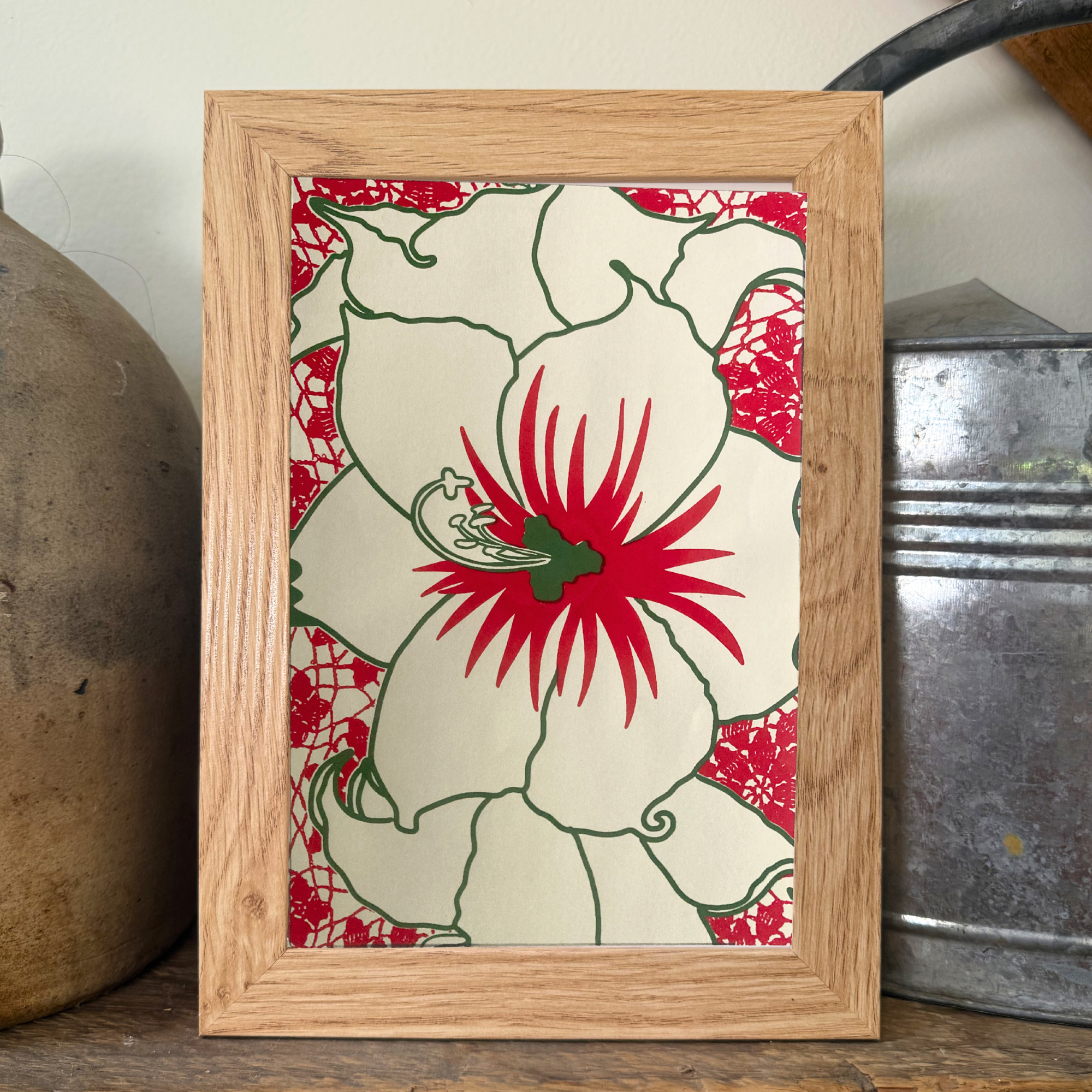 One-of-a-Kind Framed Amaryllis Print