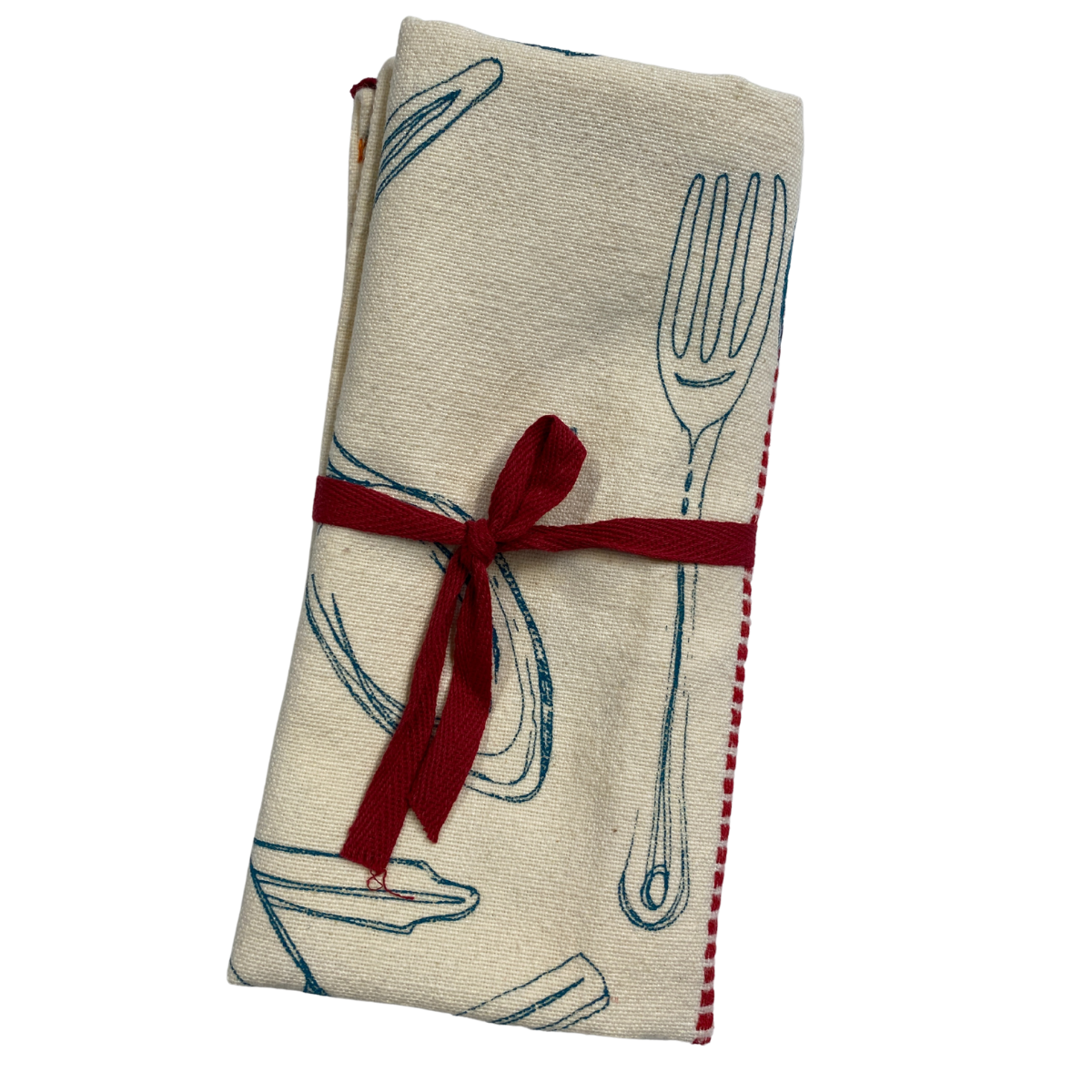 SALE - Kitchen Towel - Silverware and Salt Shakers (single)