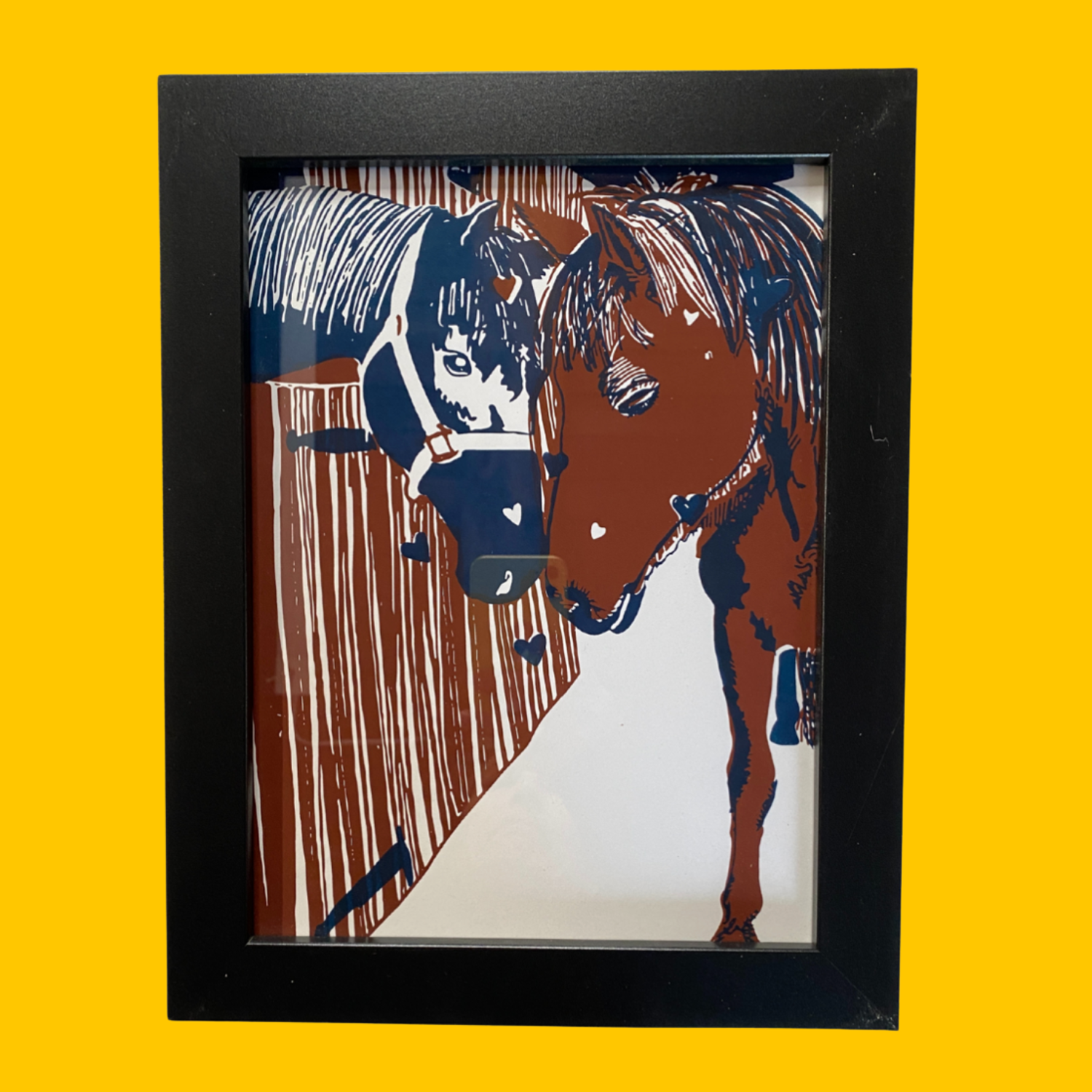 SALE - Framed Print - Love Horses