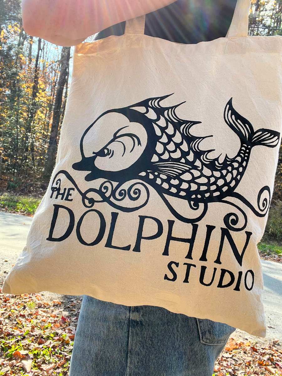 Tote Bag with The Dolphin Studio logo