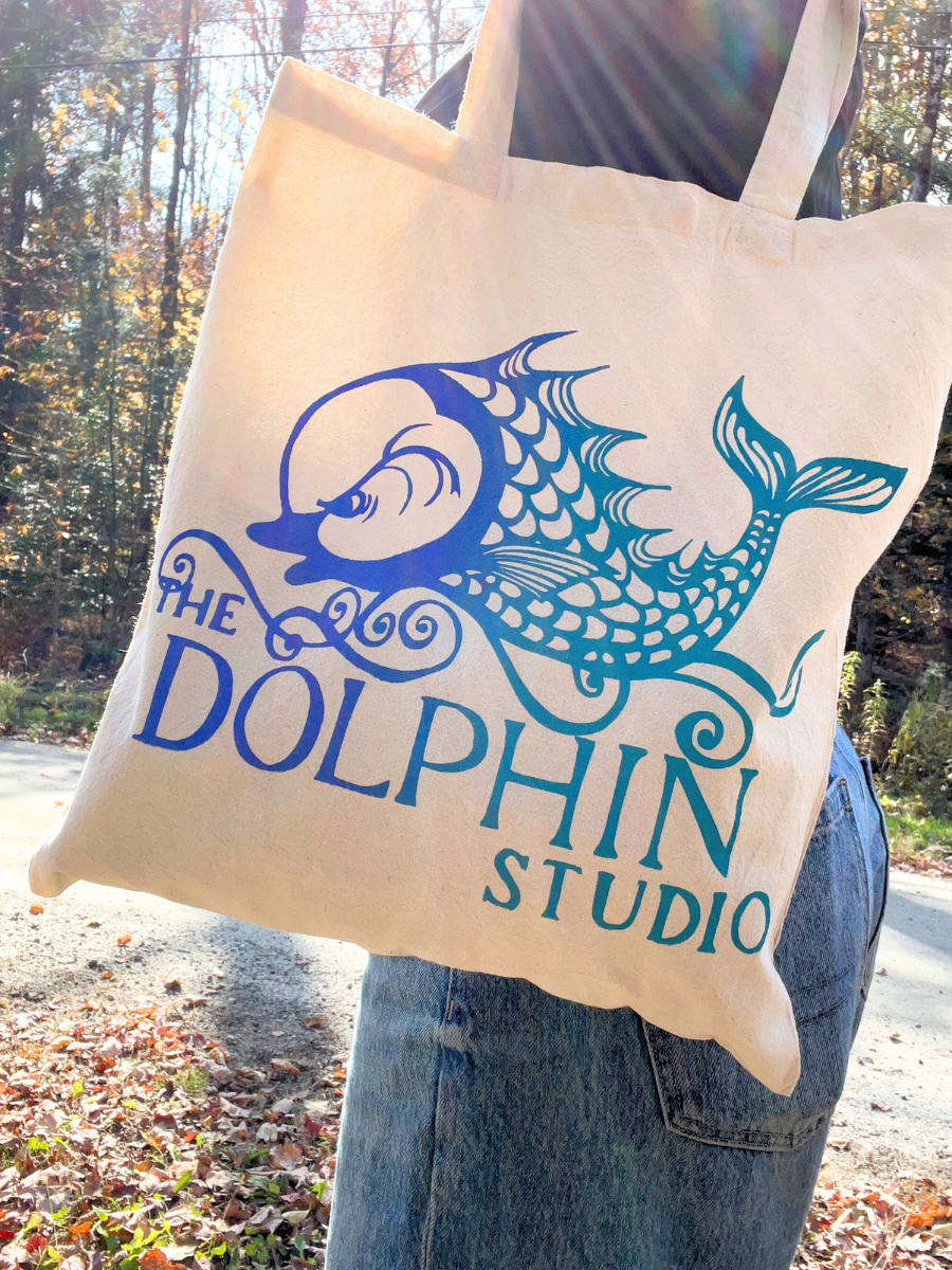 Tote Bag with The Dolphin Studio logo