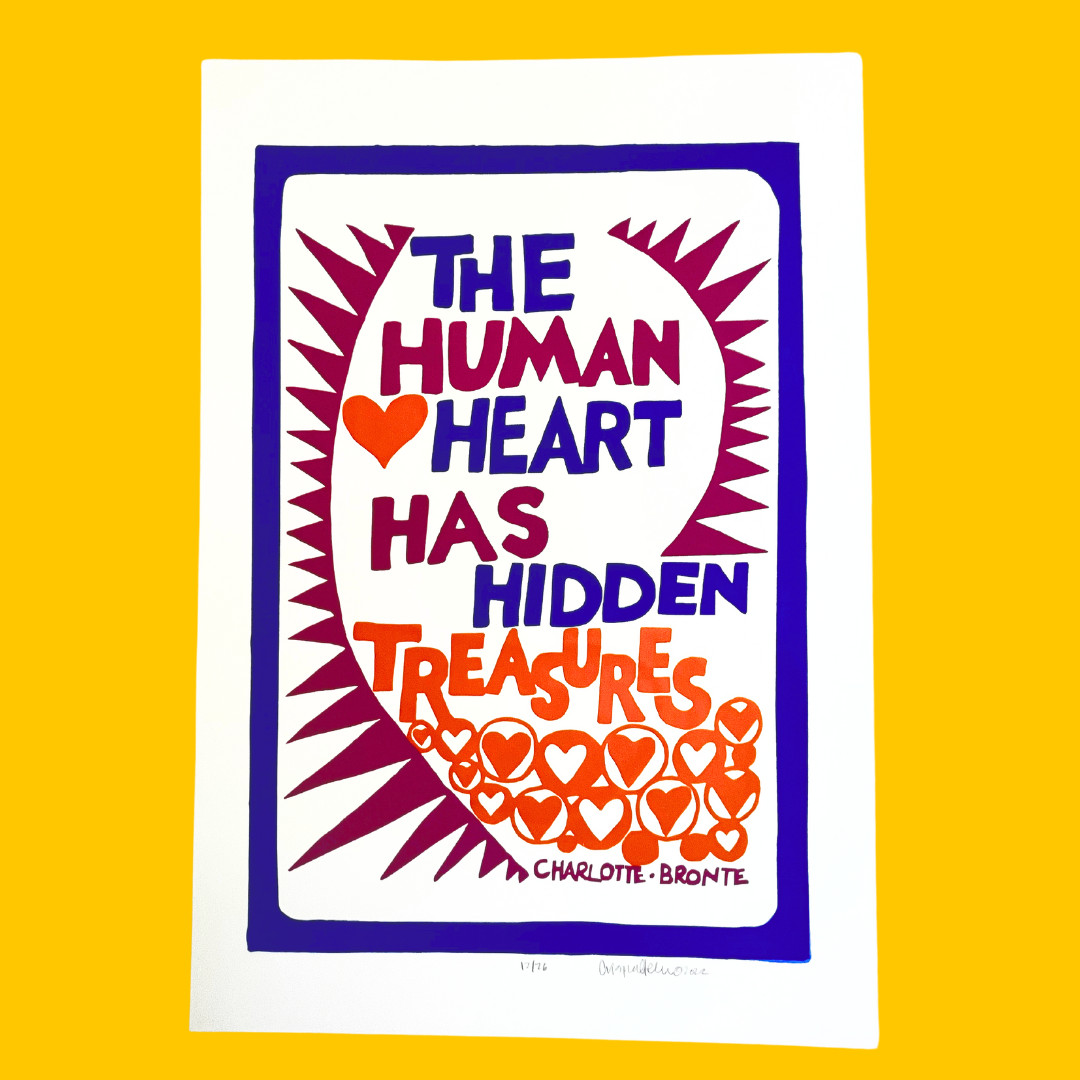 The Human Heart Has Hidden Treasure (Purple and Orange)