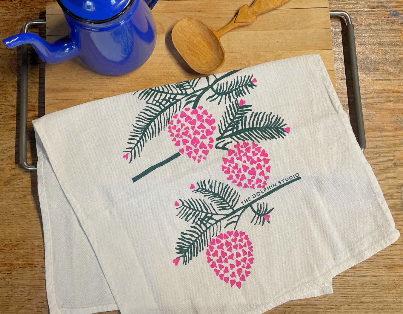 Kitchen Towels - PINK PINECONES (Limited Edition)