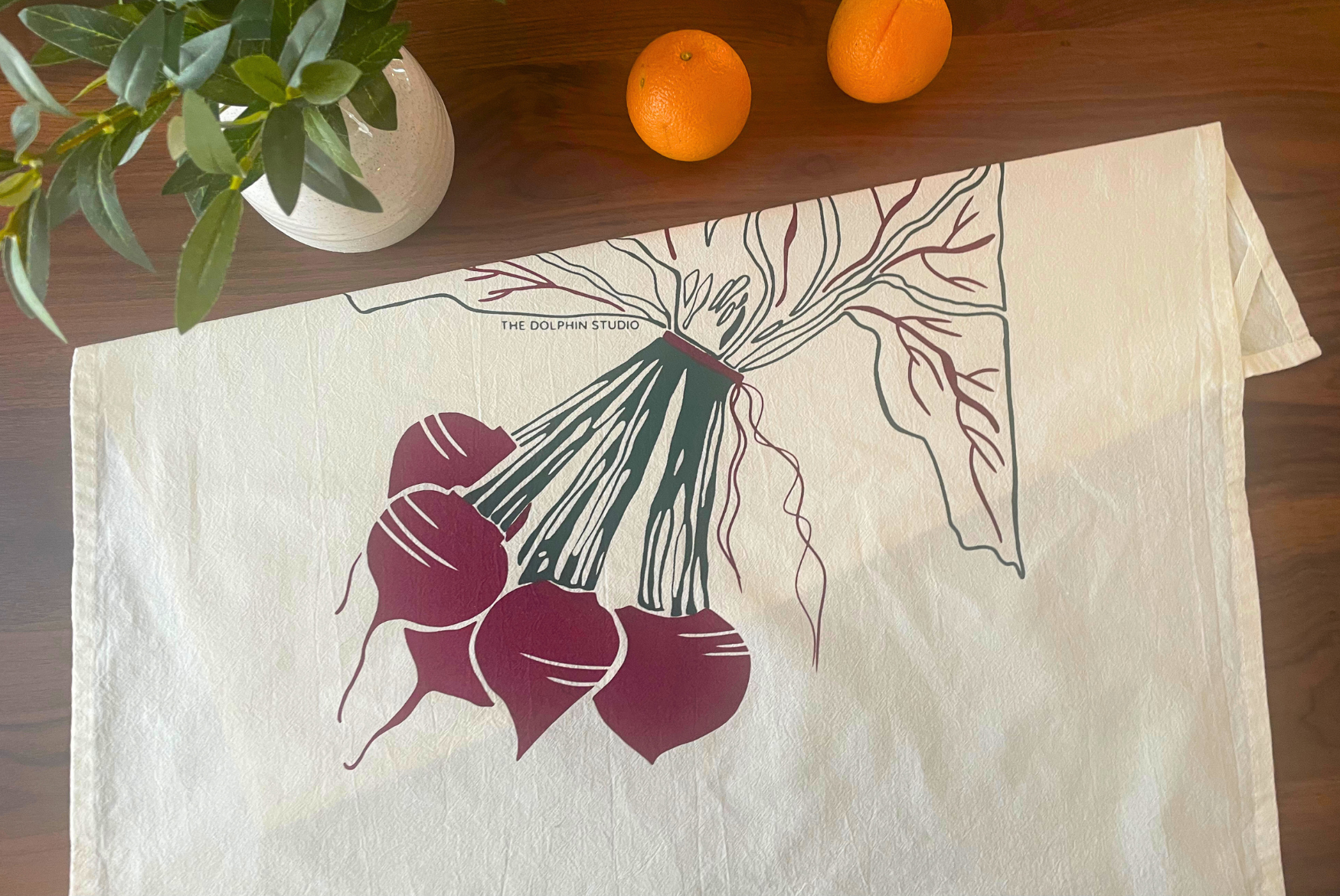 Beet Flour Sack Kitchen Towel (Single)