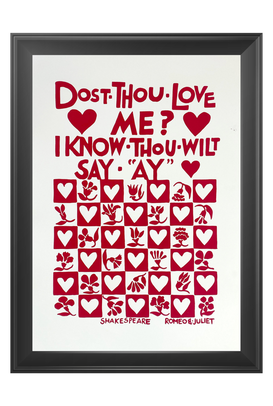 Dost Thou Love Me? - John ffrench Silkscreen Print Framed or Unframed