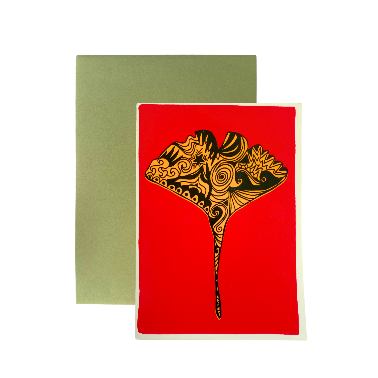 Orange Ginkgo Leave (Single)