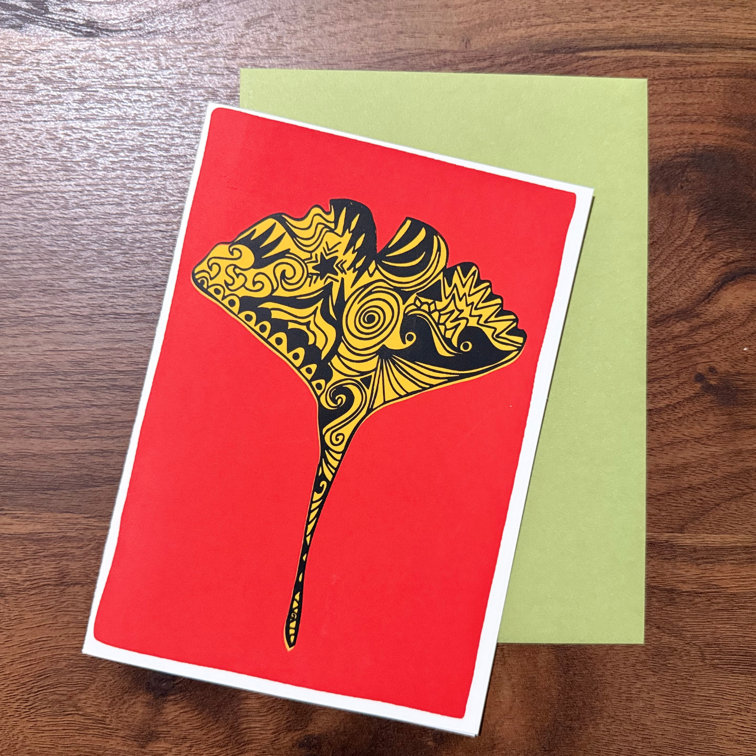 Orange Ginkgo Leave (Single)