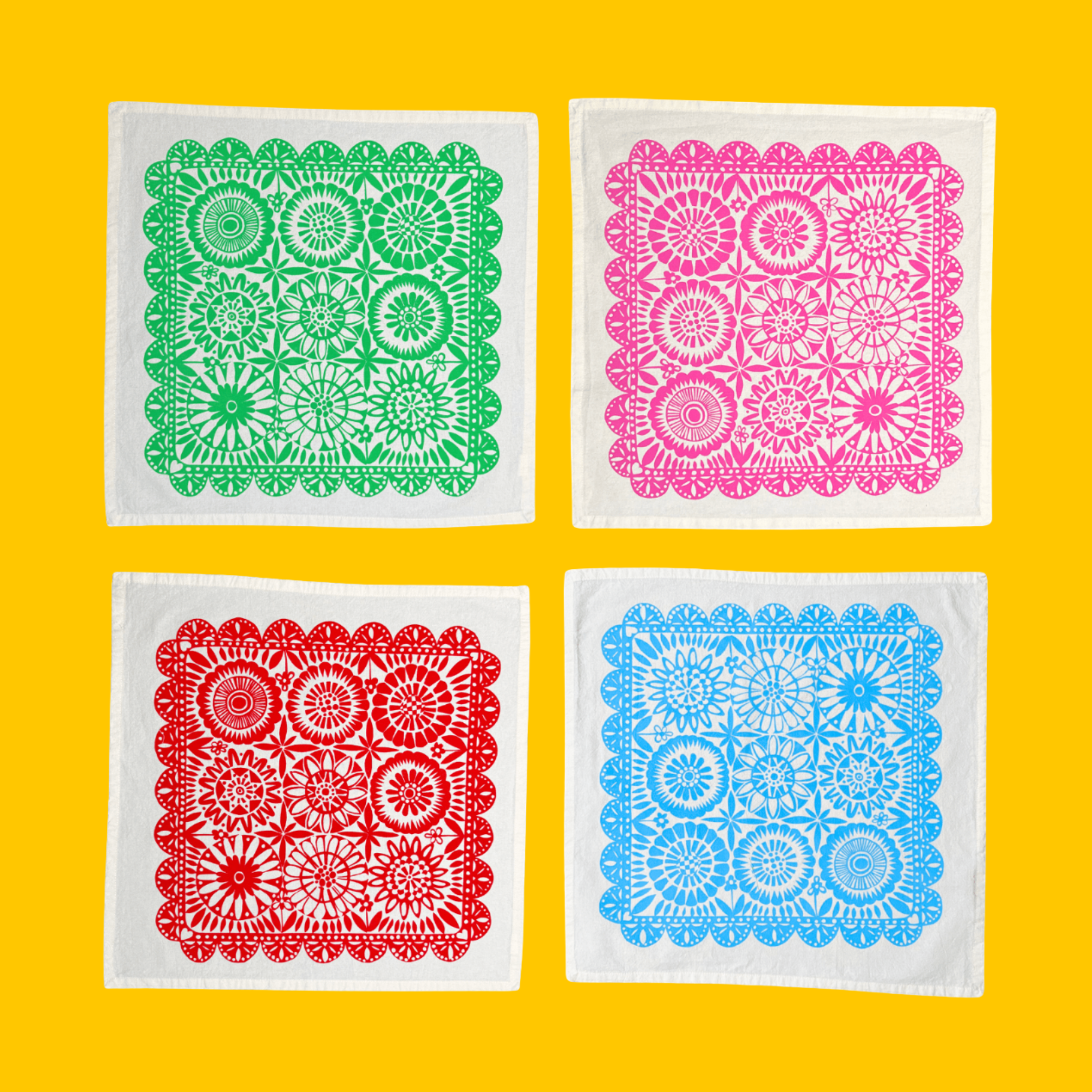 Jardín de Flores - Napkins - Set of 4 - mixed brights