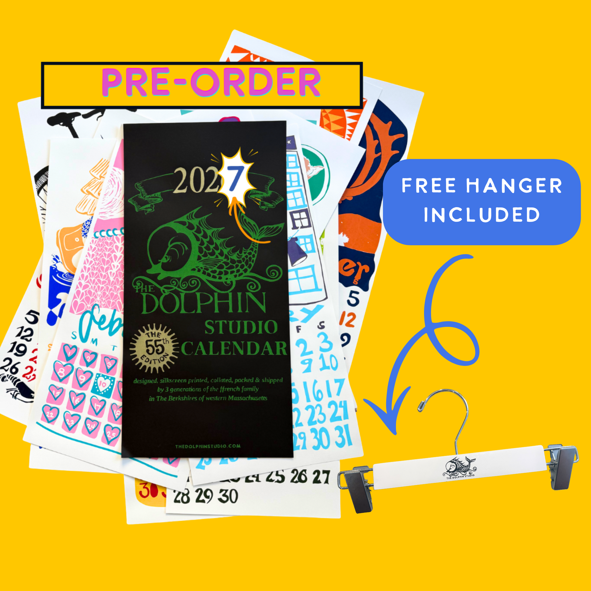 PRE-ORDER The 2027 Dolphin Studio Calendar - 56th Edition