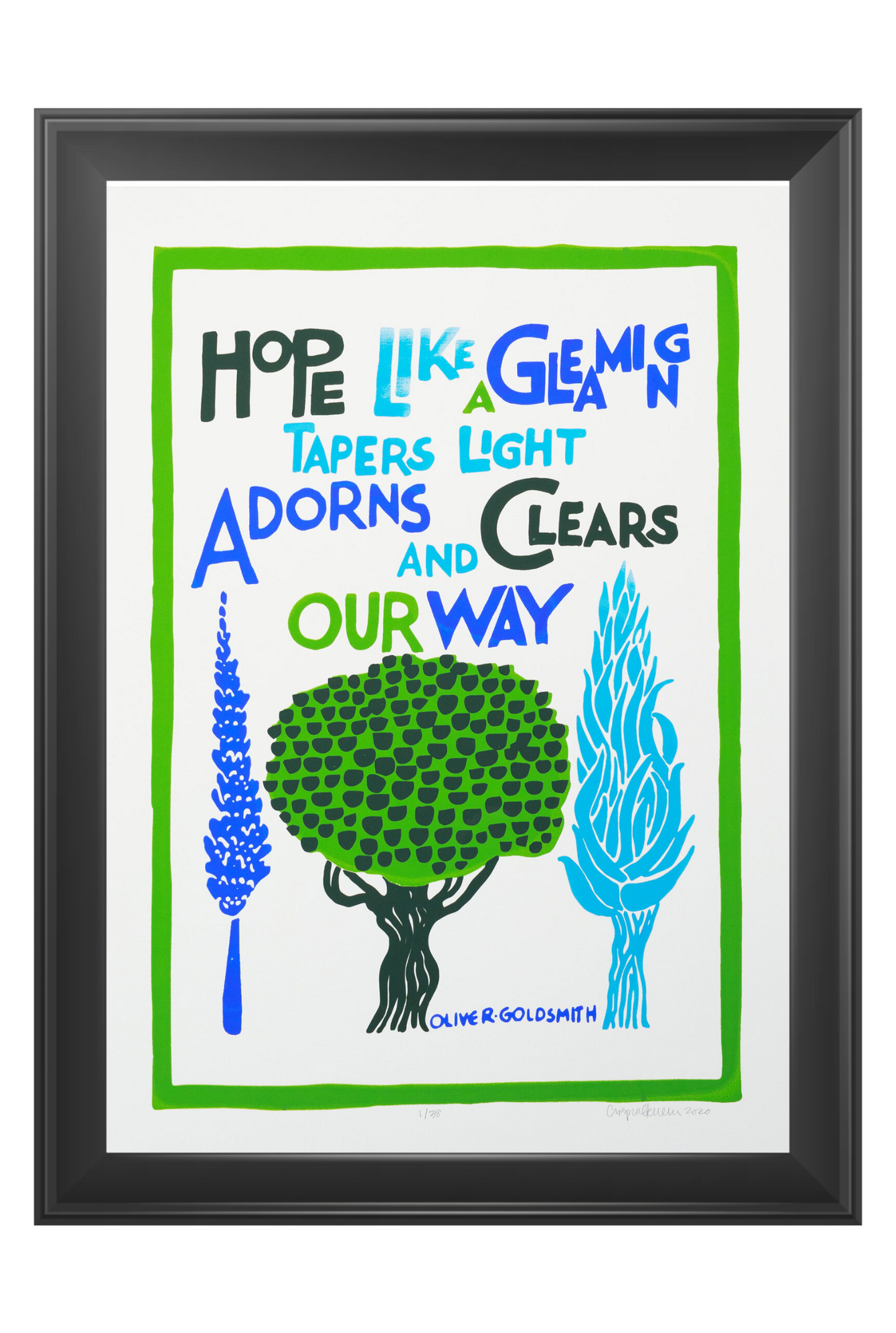 Hope Like A Gleaming Taper's Light - John ffrench Artwork Print 13” x 19”