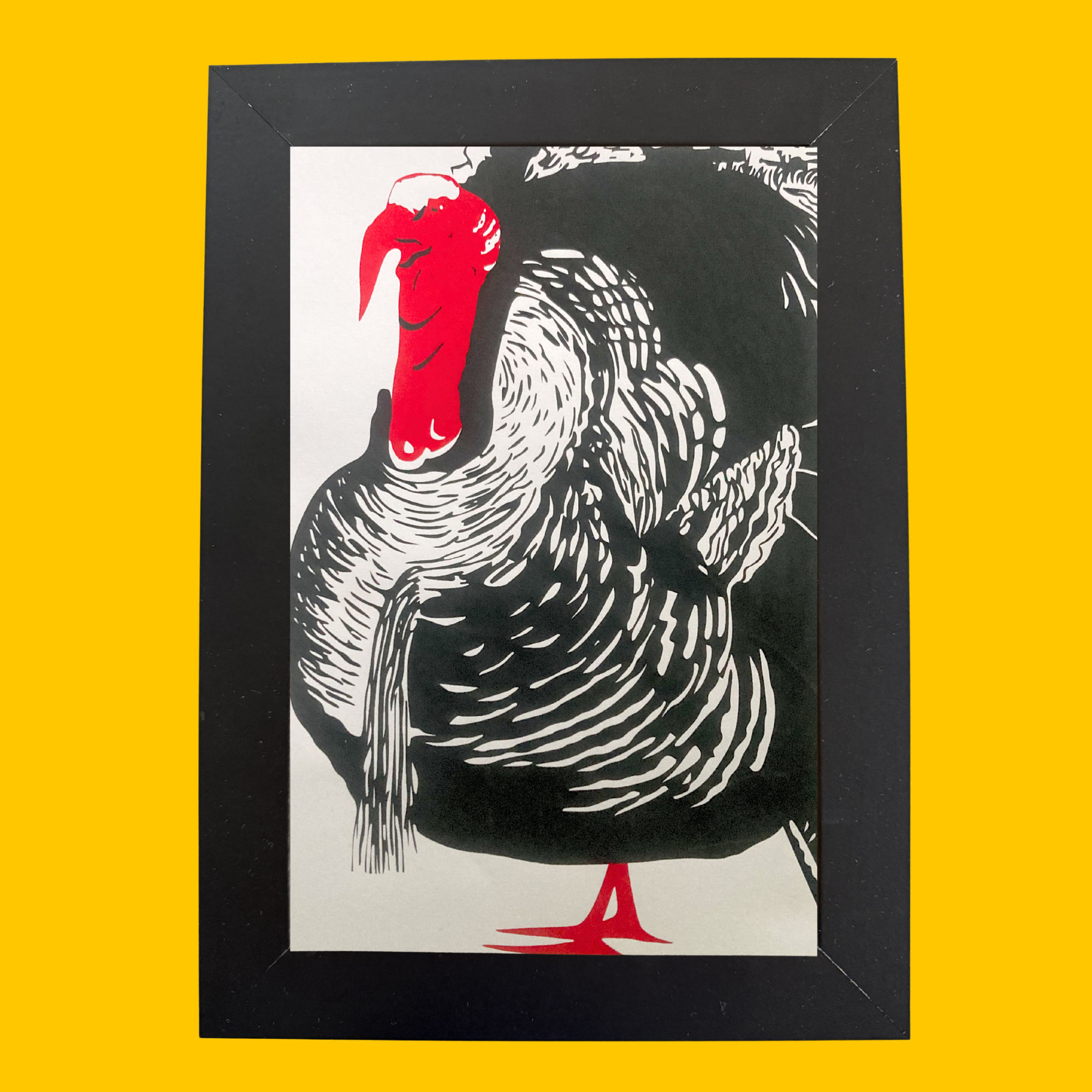 One-of-a-Kind Framed Turkey Print