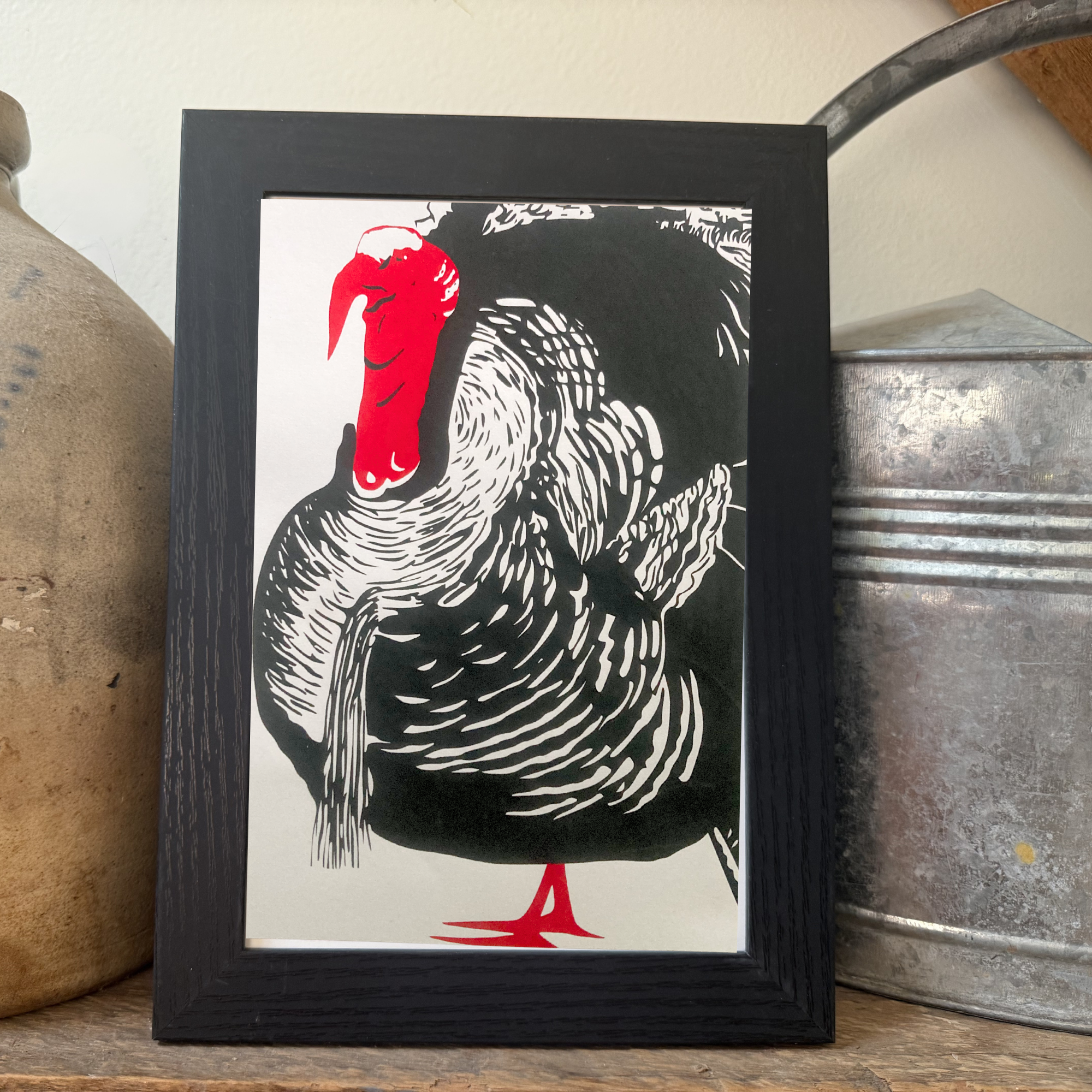 One-of-a-Kind Framed Turkey Print