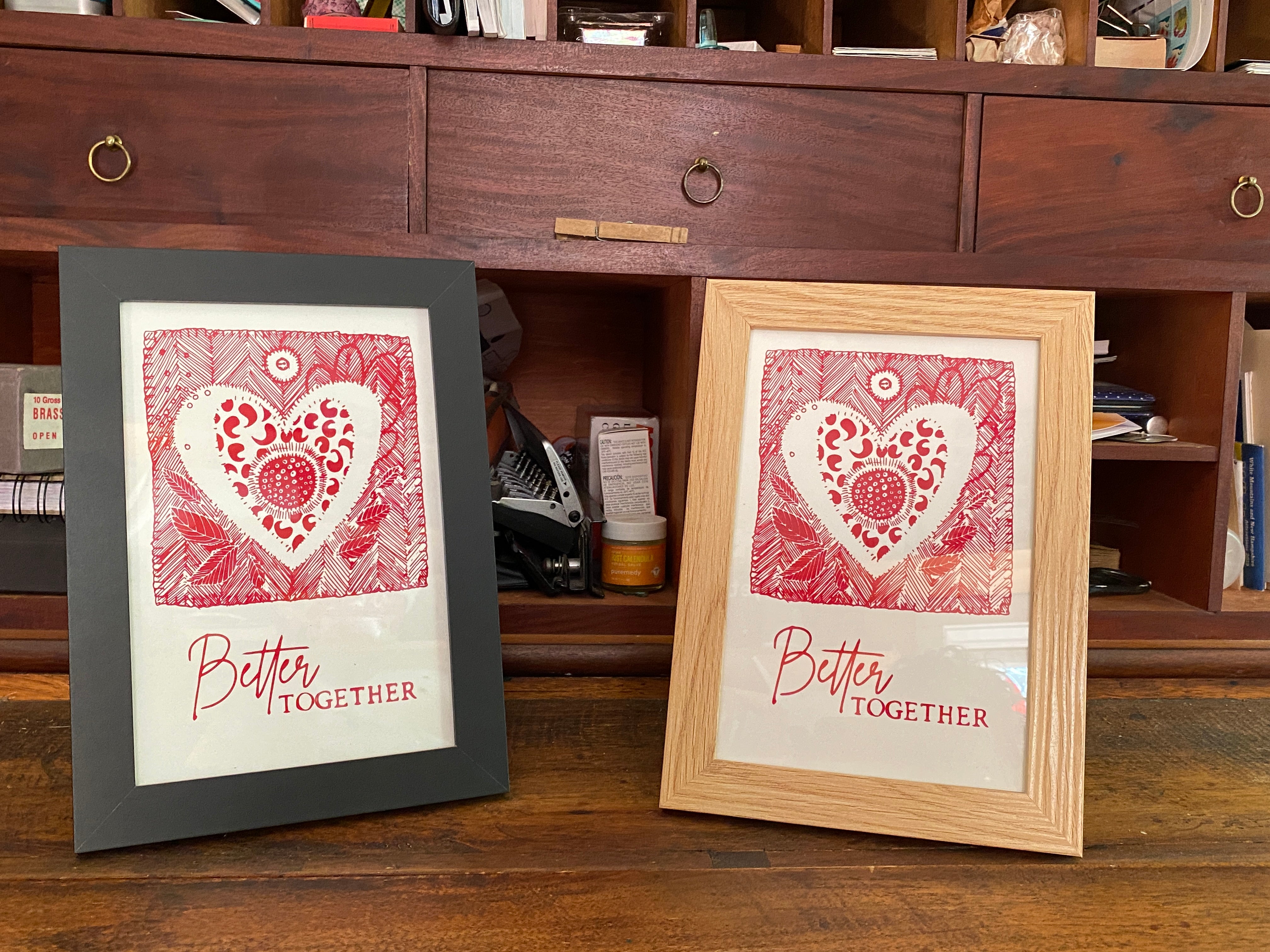 Better Together Print - choose your frame (or unframed) - The Dolphin Studio