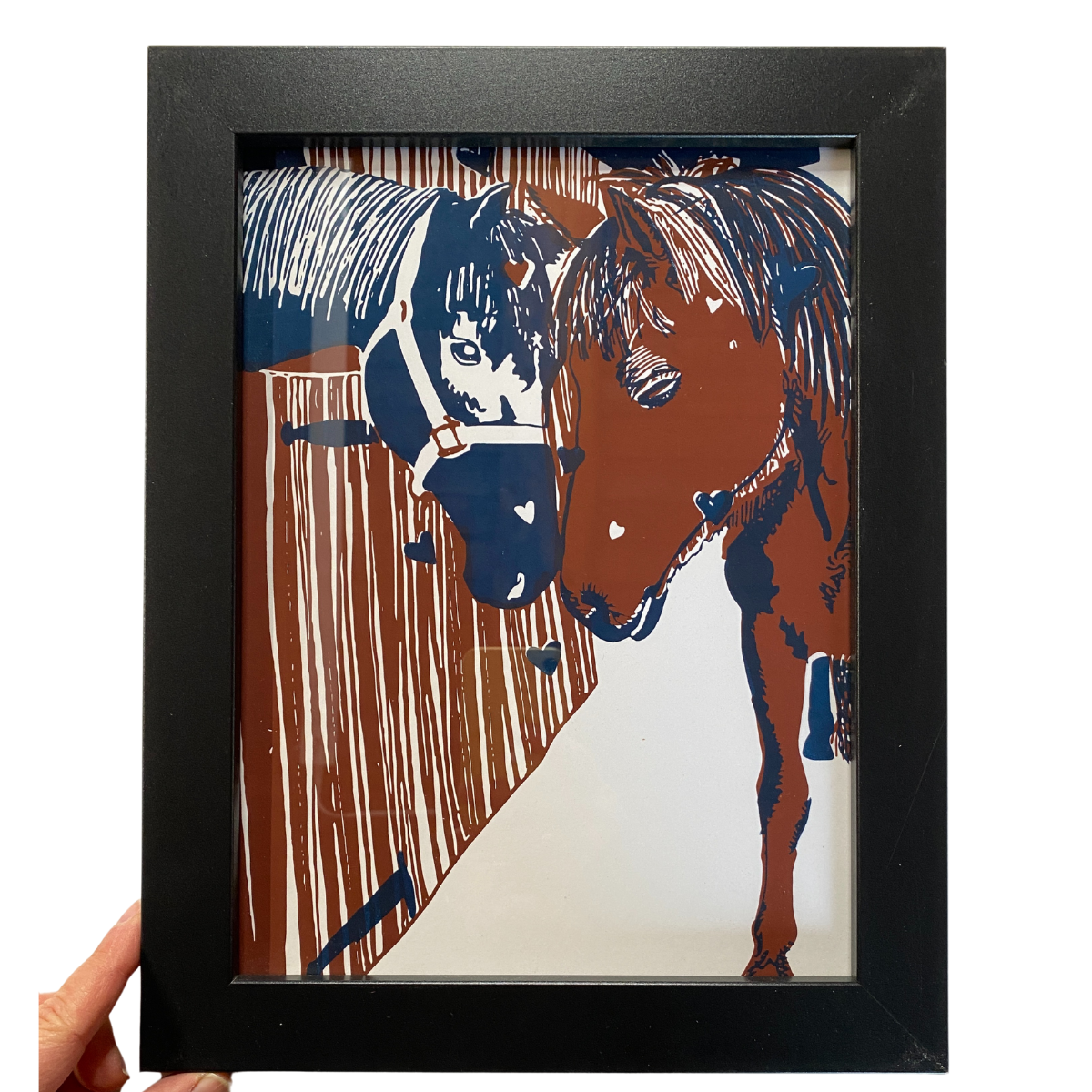 SALE - Framed Print - Love Horses